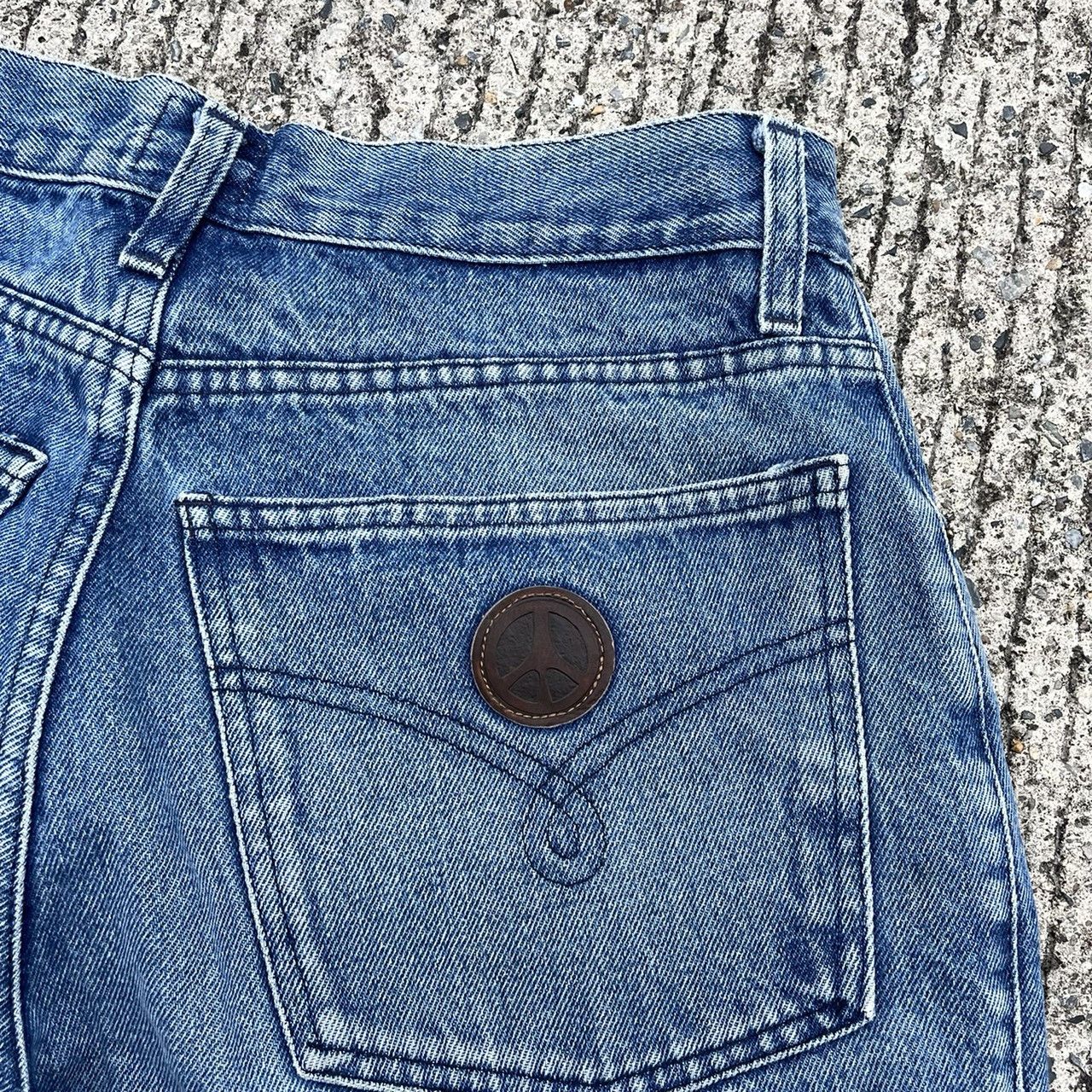Moschino Mossino jeans blue heart love peace MADE IN ITALY Size US 32 / EU 48 - 5 Thumbnail
