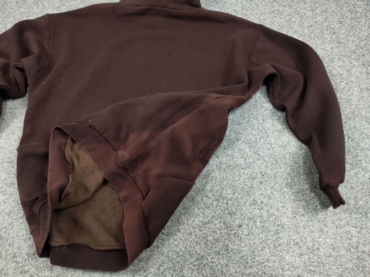 Japanese Brand 💀 Vintage 90's Sun Faded Silhouette Boxy Brown Blank Hoodie Size US M / EU 48-50 / 2 - 18 Thumbnail