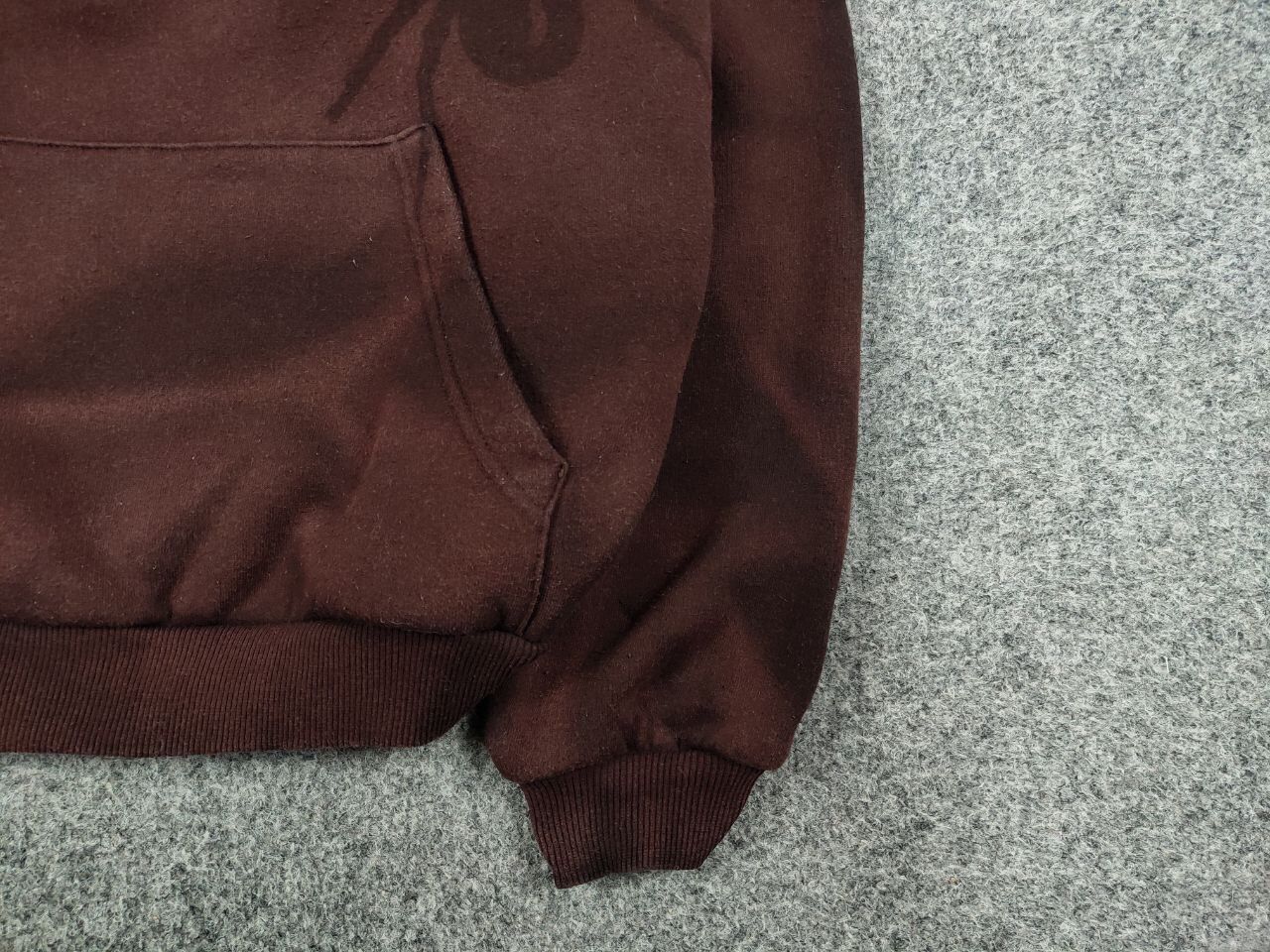 Japanese Brand 💀 Vintage 90's Sun Faded Silhouette Boxy Brown Blank Hoodie Size US M / EU 48-50 / 2 - 10 Thumbnail