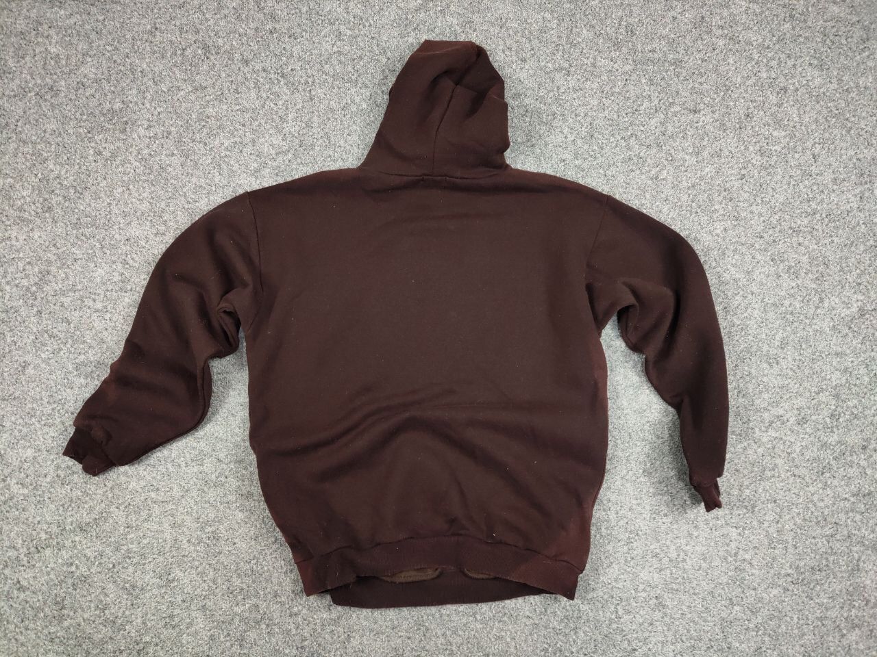 Japanese Brand 💀 Vintage 90's Sun Faded Silhouette Boxy Brown Blank Hoodie Size US M / EU 48-50 / 2 - 17 Thumbnail