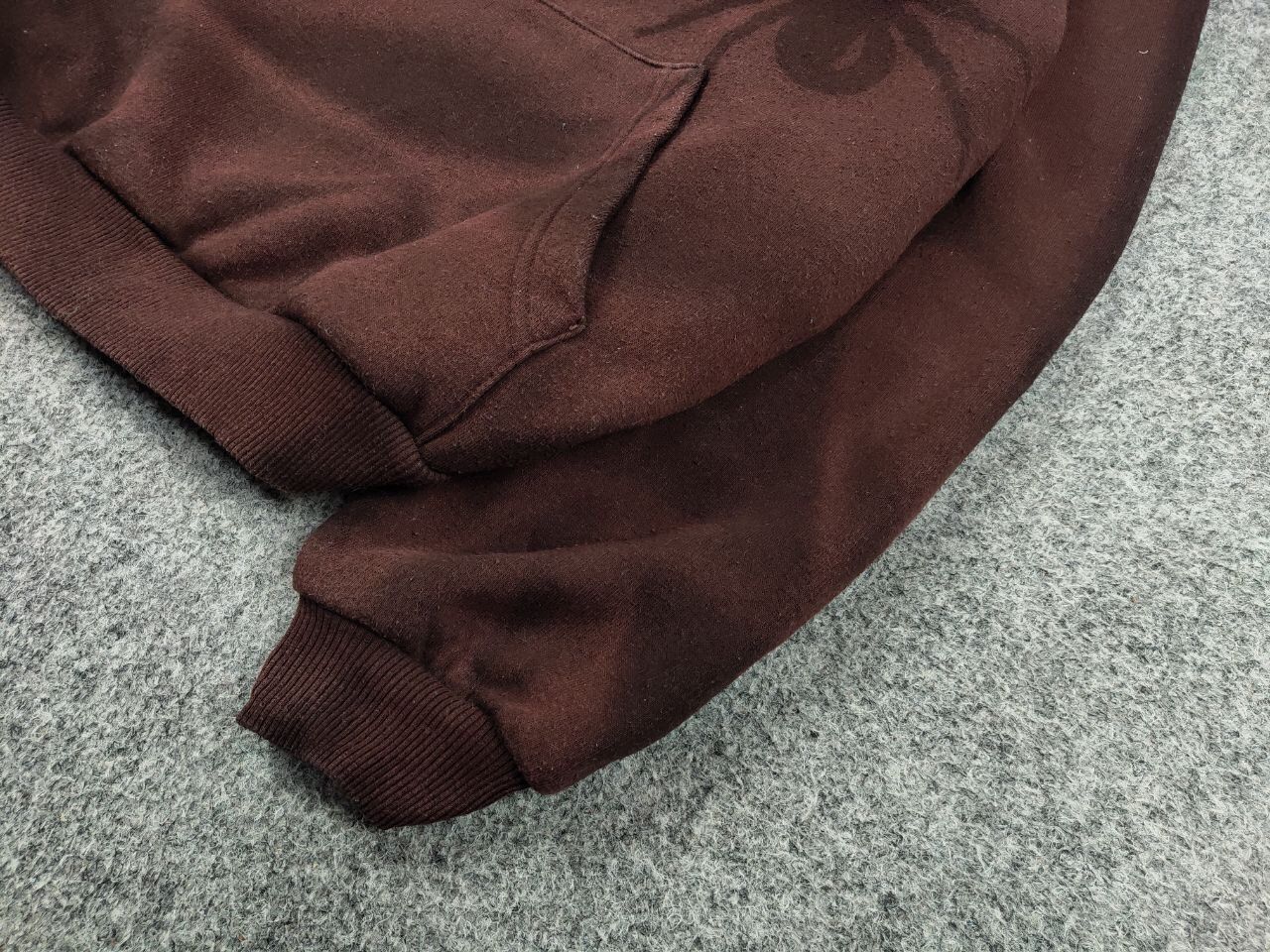 Japanese Brand 💀 Vintage 90's Sun Faded Silhouette Boxy Brown Blank Hoodie Size US M / EU 48-50 / 2 - 5 Thumbnail