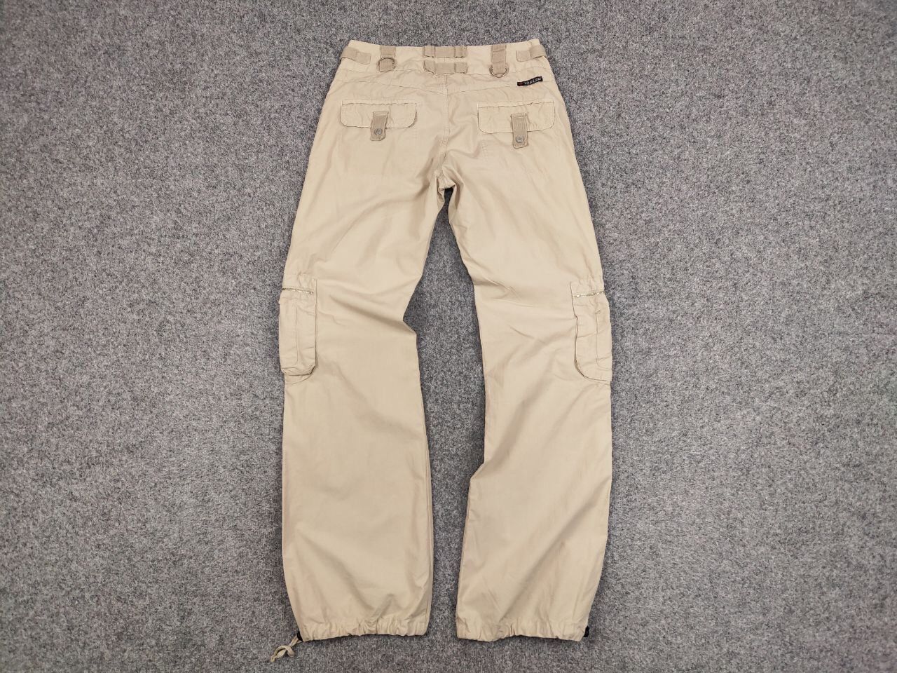 Japanese Brand Vintage 90's Japanese Bondage Zip Bootcut Beige Cargo Pants Size US 32 / EU 48 - 14 Thumbnail