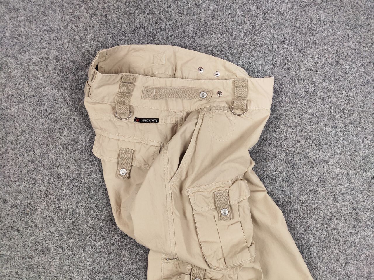 Japanese Brand Vintage 90's Japanese Bondage Zip Bootcut Beige Cargo Pants Size US 32 / EU 48 - 17 Thumbnail