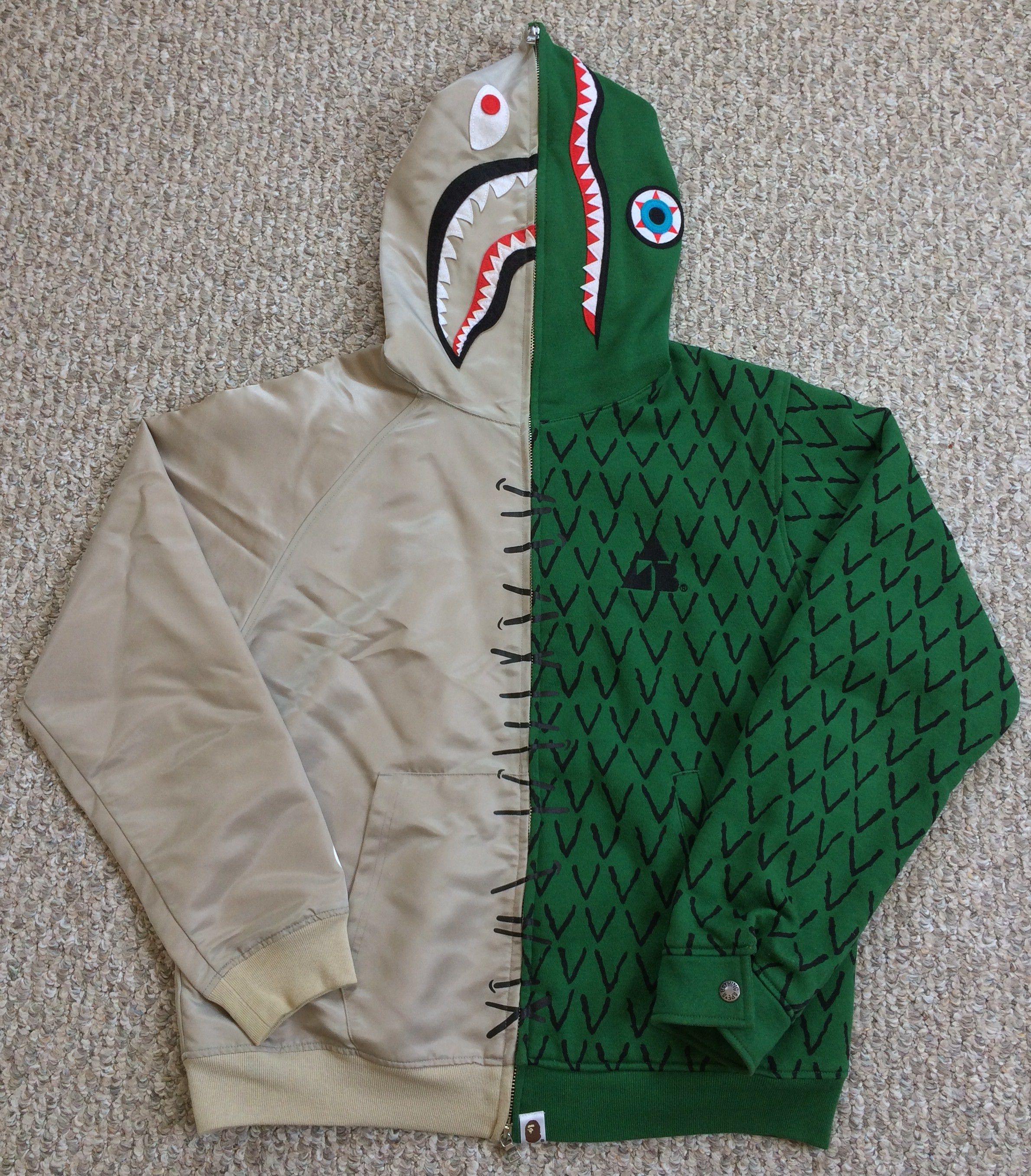 image of Ambush Design x Bape S/s 2010 Ambush X Bape Shark Hoodie in Mix, Men's (Size Medium)