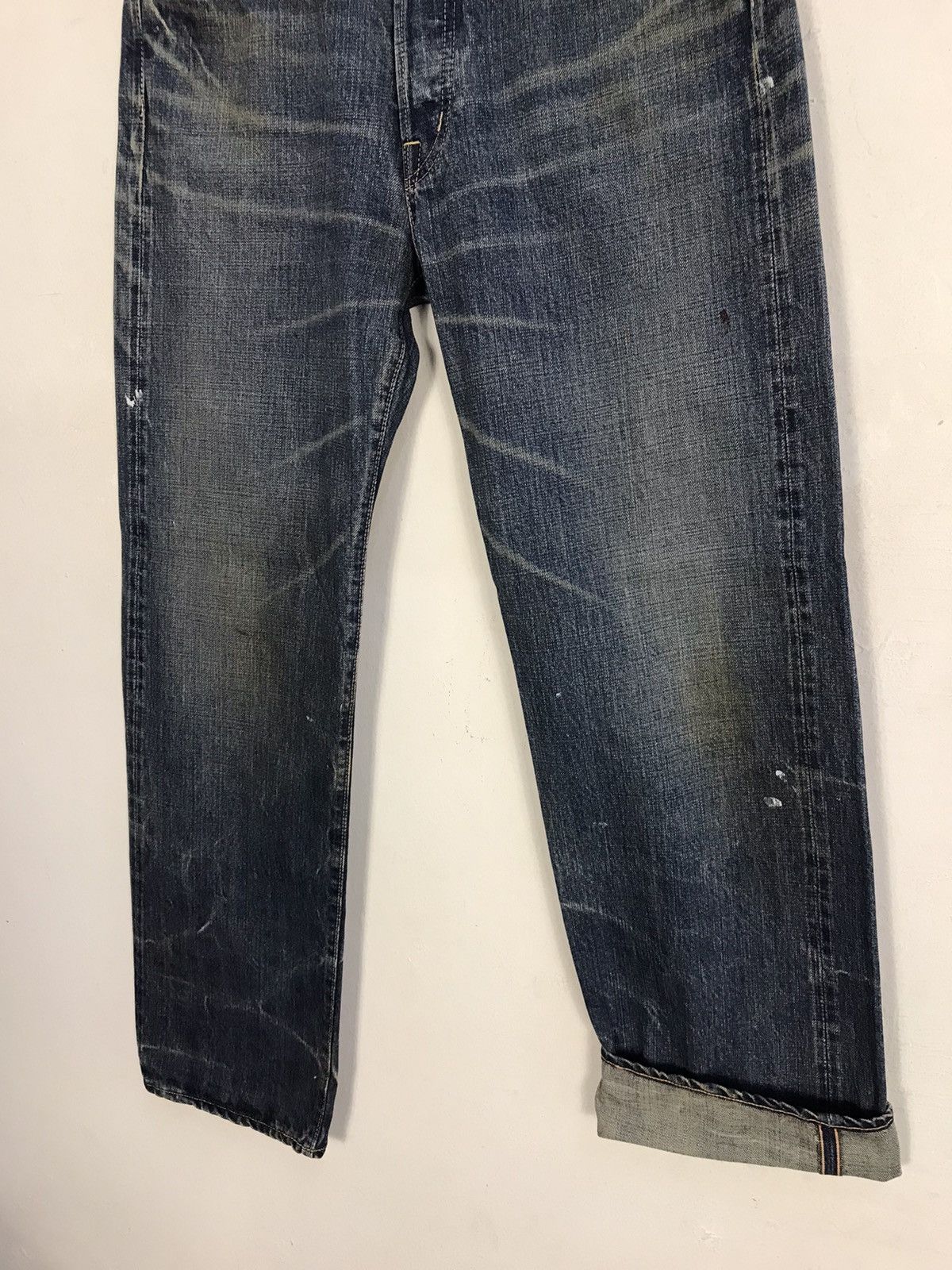 Japanese Brand × OMNIGOD × Vintage Vintage Omnigod Selvedge Design Paint Jeans Style Size US 31 - 4 Thumbnail
