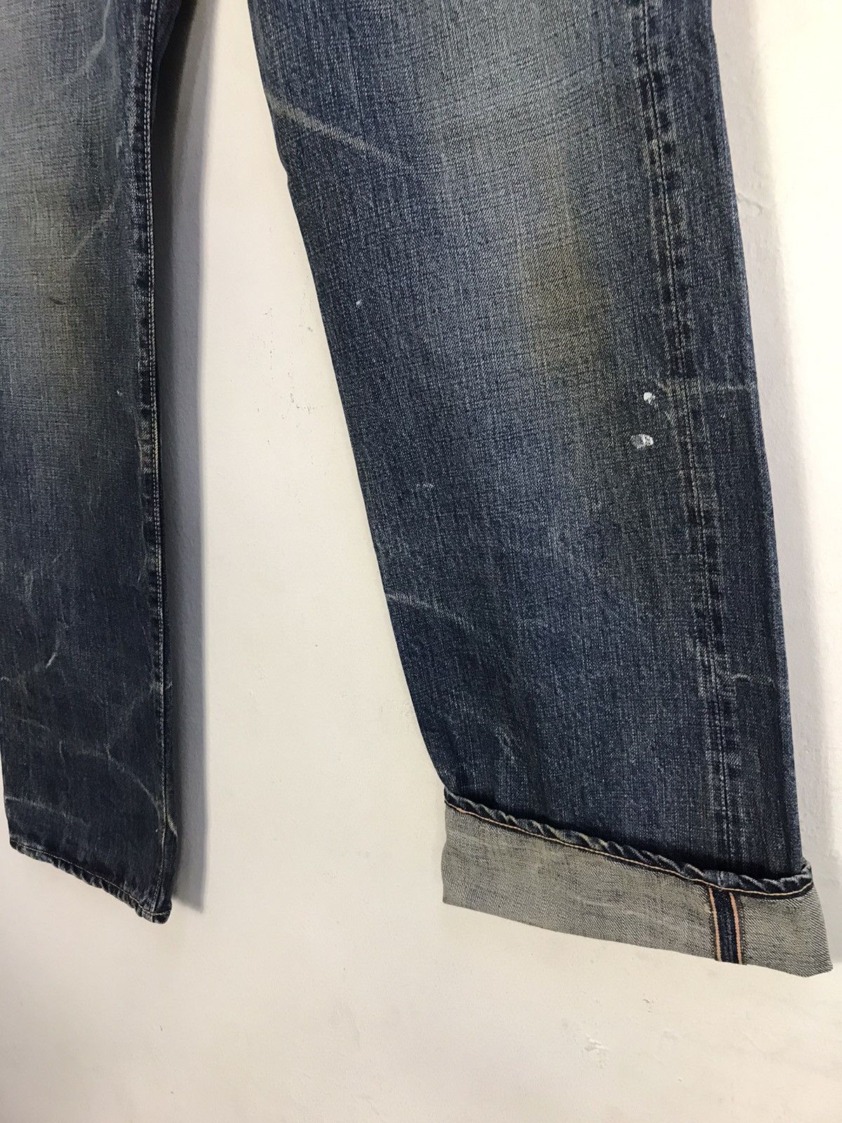 Japanese Brand × OMNIGOD × Vintage Vintage Omnigod Selvedge Design Paint Jeans Style Size US 31 - 5 Thumbnail
