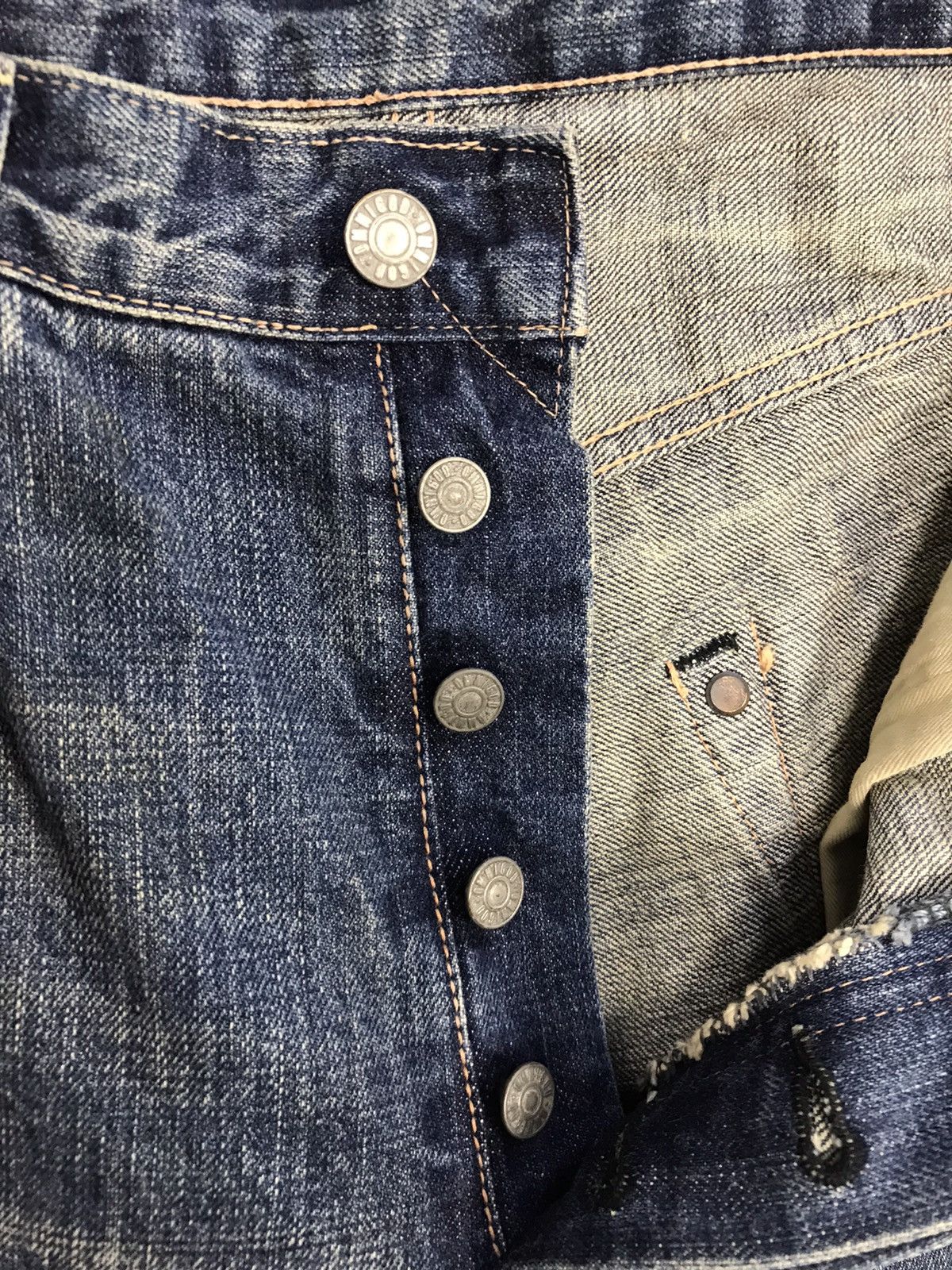 Japanese Brand × OMNIGOD × Vintage Vintage Omnigod Selvedge Design Paint Jeans Style Size US 31 - 12 Thumbnail