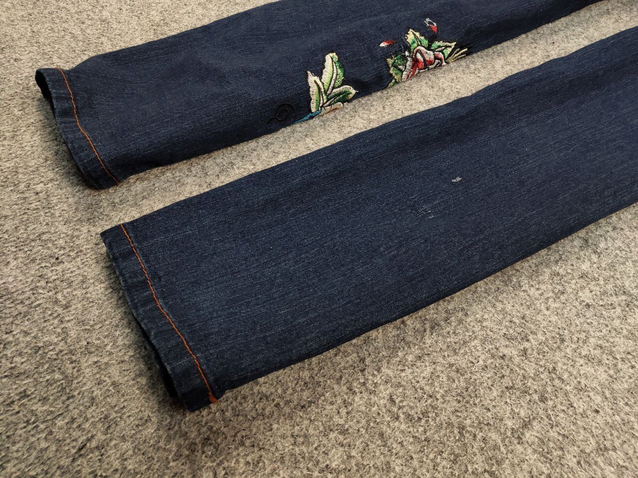 Ed Hardy Rare Vintage 90's Ed Hardy Christian Embroidered Logo Jeans Size 31" - 6 Thumbnail