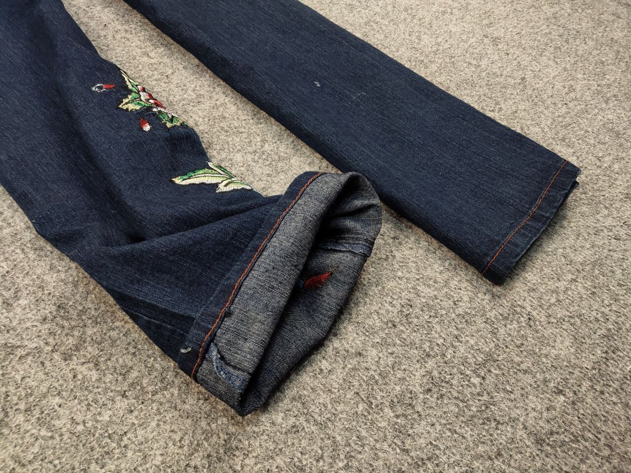 Ed Hardy Rare Vintage 90's Ed Hardy Christian Embroidered Logo Jeans Size 31" - 10 Thumbnail