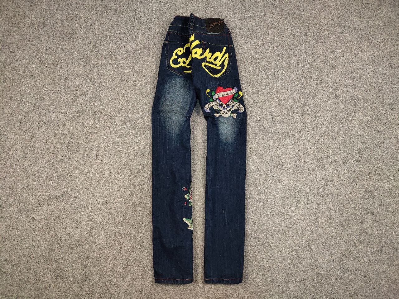 Ed Hardy Rare Vintage 90's Ed Hardy Christian Embroidered Logo Jeans Size 31" - 1 Thumbnail