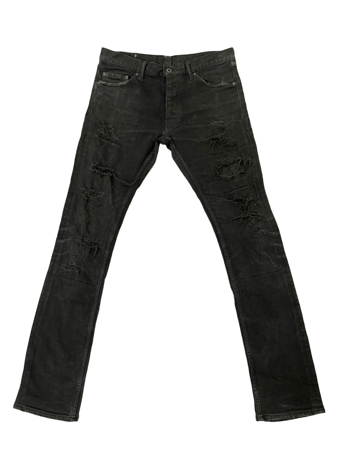 Isamu Katayama Backlash Skinny Distress Stretch Denim Isamu Katayama Japan 2🟦 Size US 33 - 2 Thumbnail