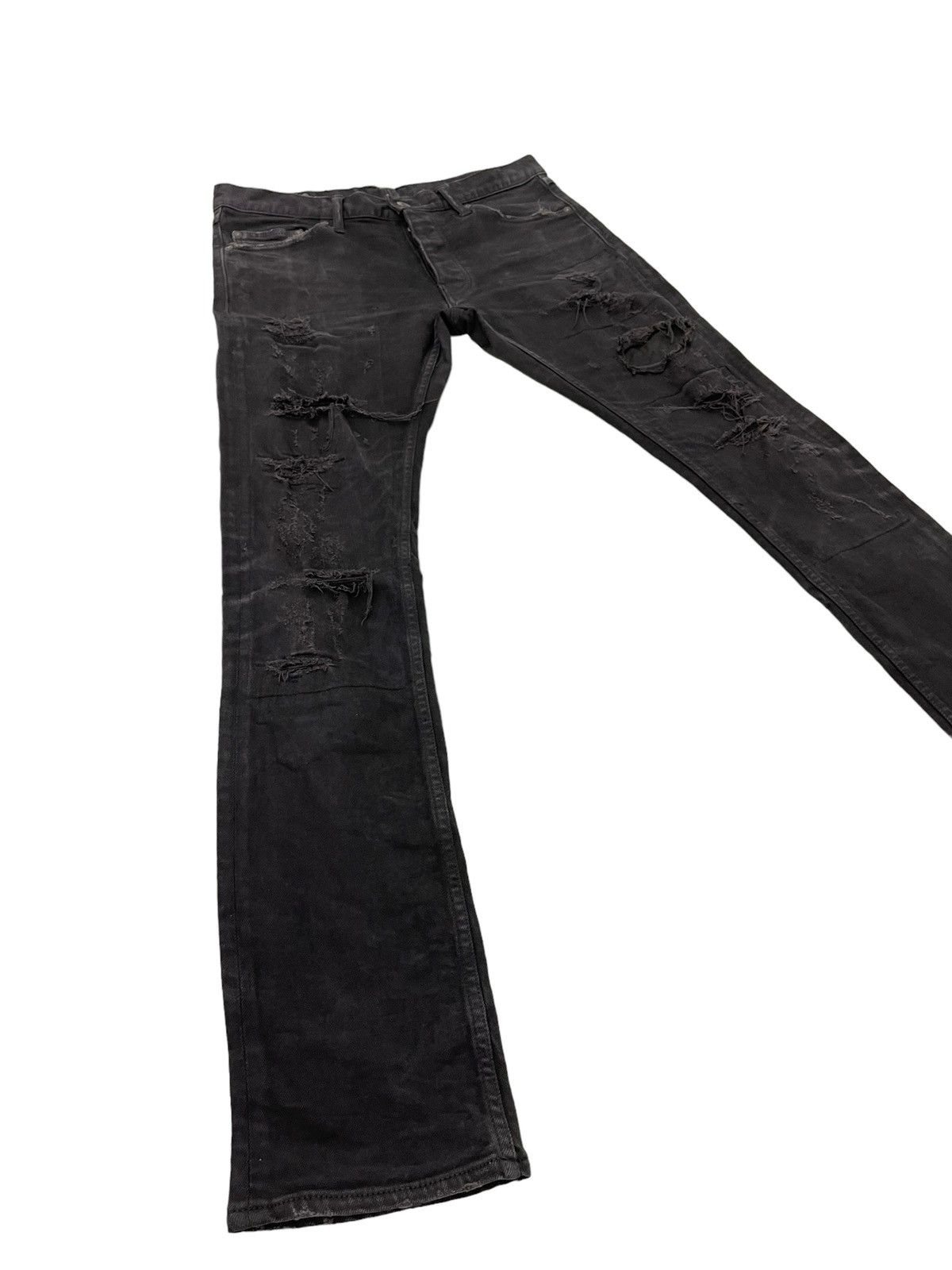 Isamu Katayama Backlash Skinny Distress Stretch Denim Isamu Katayama Japan 2🟦 Size US 33 - 1 Thumbnail