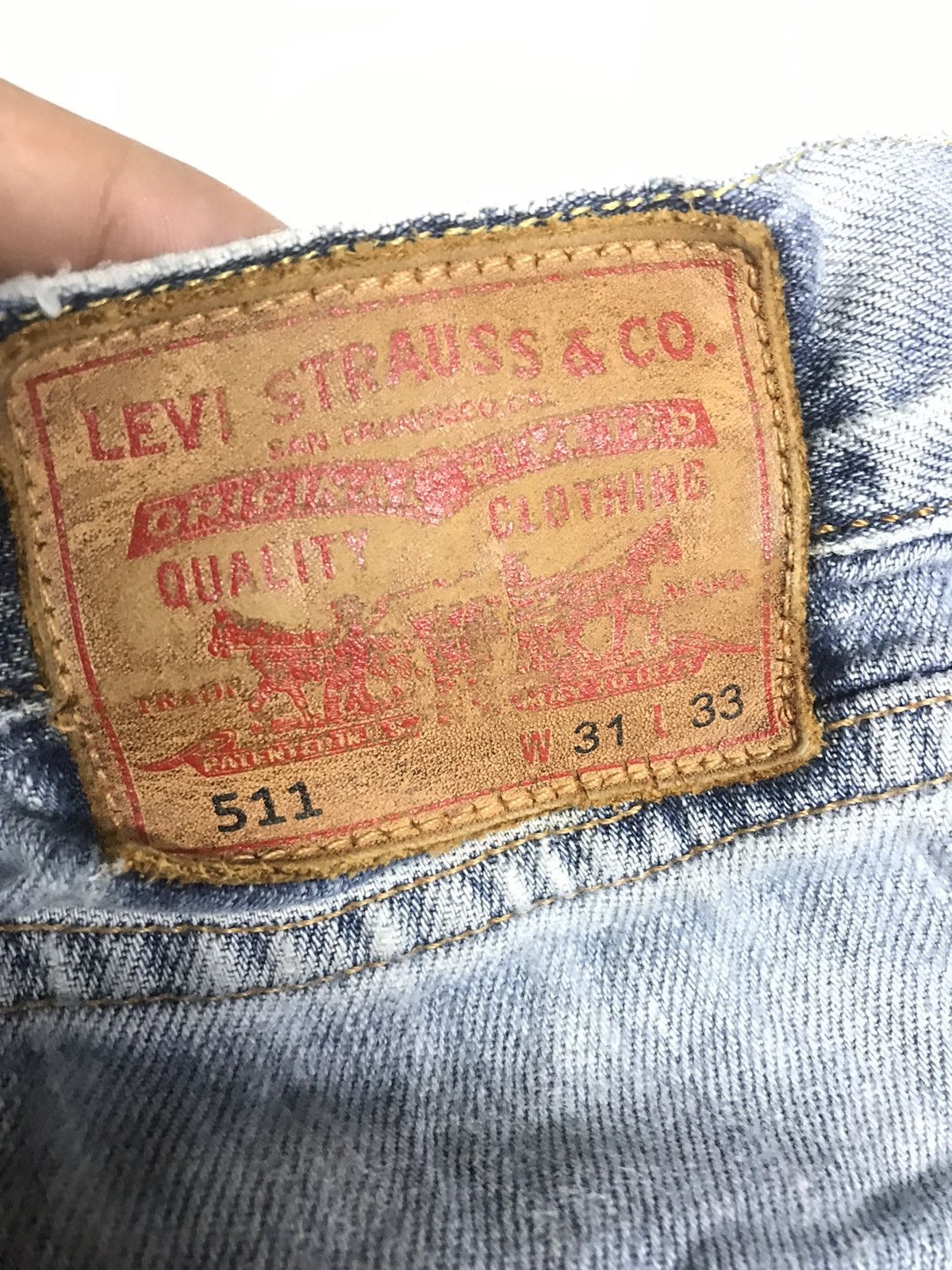 Levi's × Vintage VINTAGE SELVEDGE LEVIS 511 BLUE WASH DISTRESSED DENIM Size US 30 / EU 46 - 14 Thumbnail
