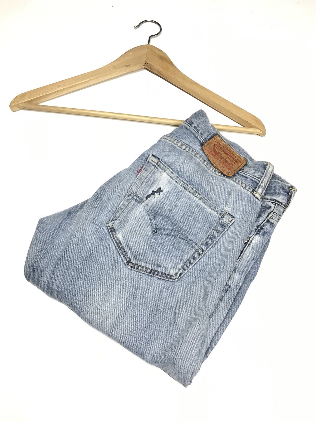 Levi's × Vintage VINTAGE SELVEDGE LEVIS 511 BLUE WASH DISTRESSED DENIM Size US 30 / EU 46 - 23 Thumbnail
