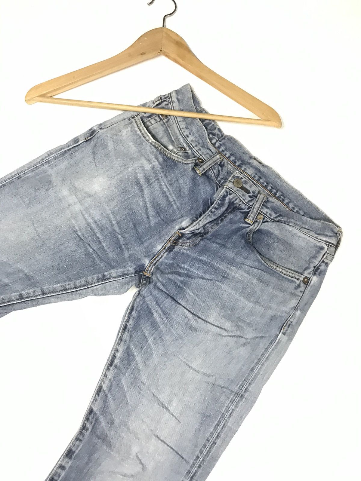 Levi's × Vintage VINTAGE SELVEDGE LEVIS 511 BLUE WASH DISTRESSED DENIM Size US 30 / EU 46 - 3 Thumbnail
