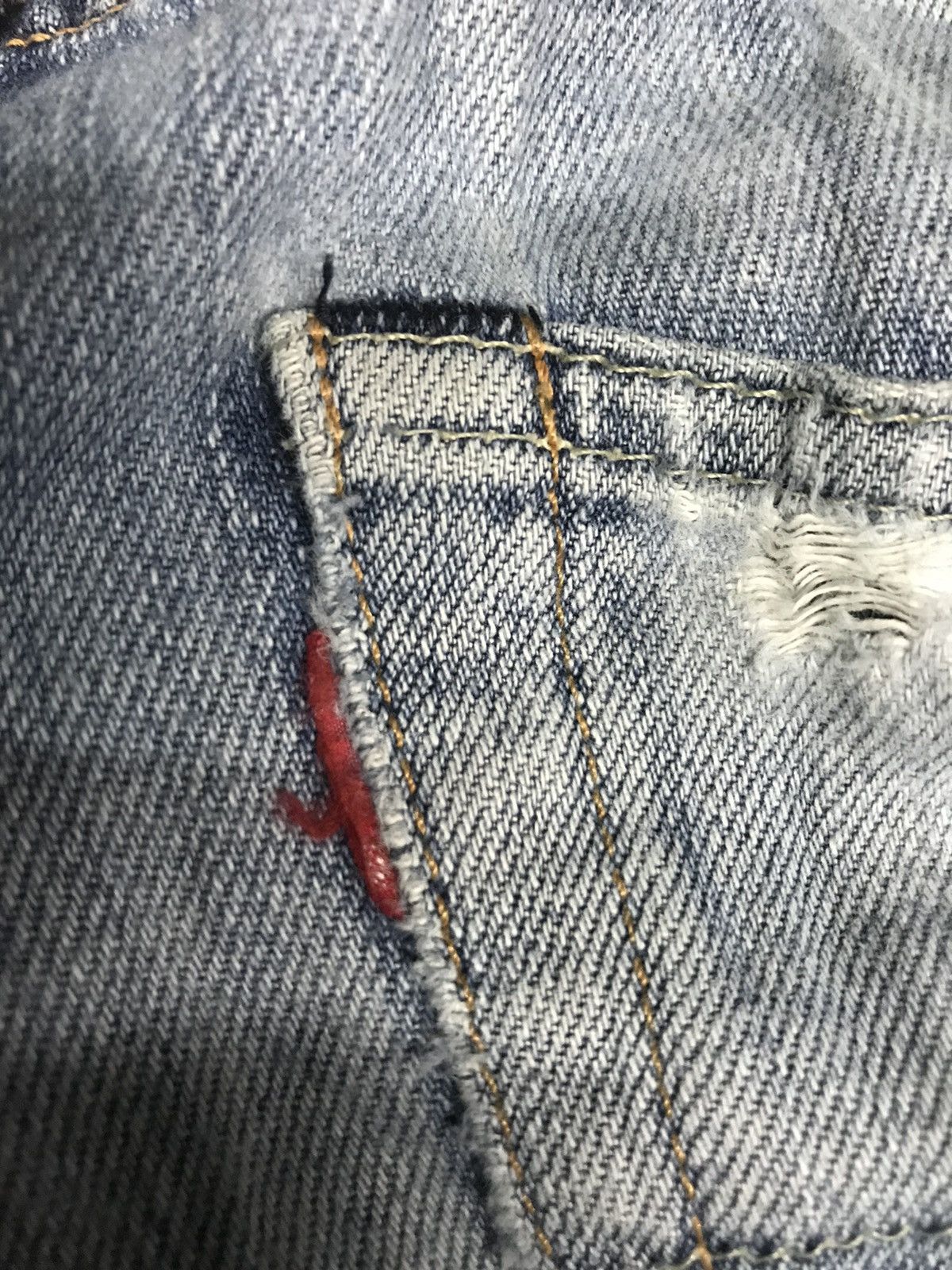Levi's × Vintage VINTAGE SELVEDGE LEVIS 511 BLUE WASH DISTRESSED DENIM Size US 30 / EU 46 - 15 Thumbnail