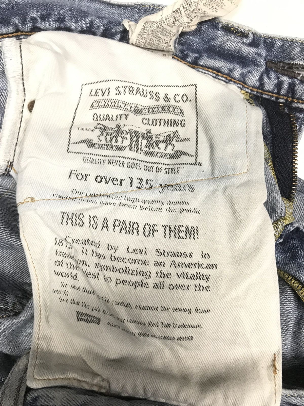 Levi's × Vintage VINTAGE SELVEDGE LEVIS 511 BLUE WASH DISTRESSED DENIM Size US 30 / EU 46 - 10 Thumbnail