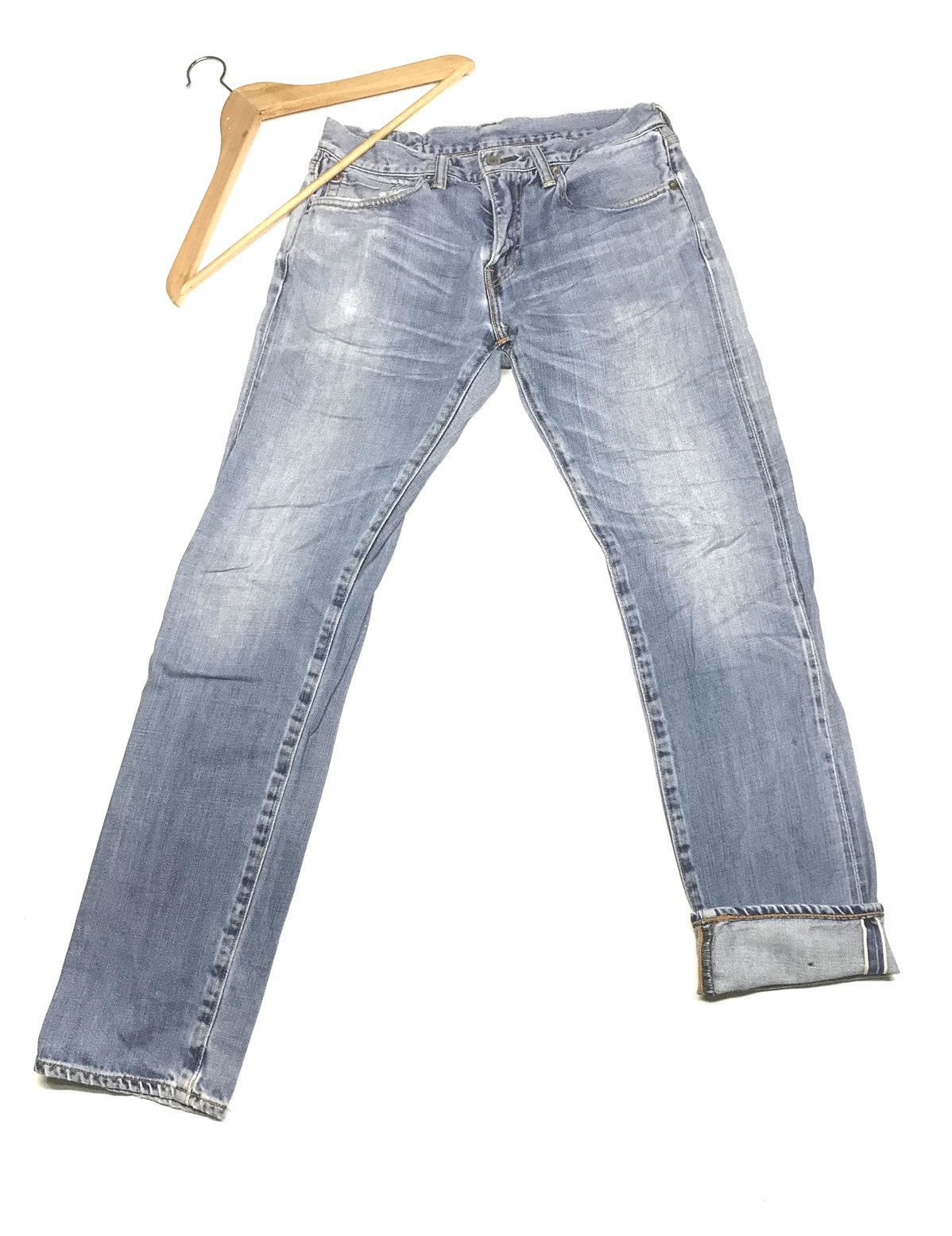 Levi's × Vintage VINTAGE SELVEDGE LEVIS 511 BLUE WASH DISTRESSED DENIM Size US 30 / EU 46 - 1 Thumbnail