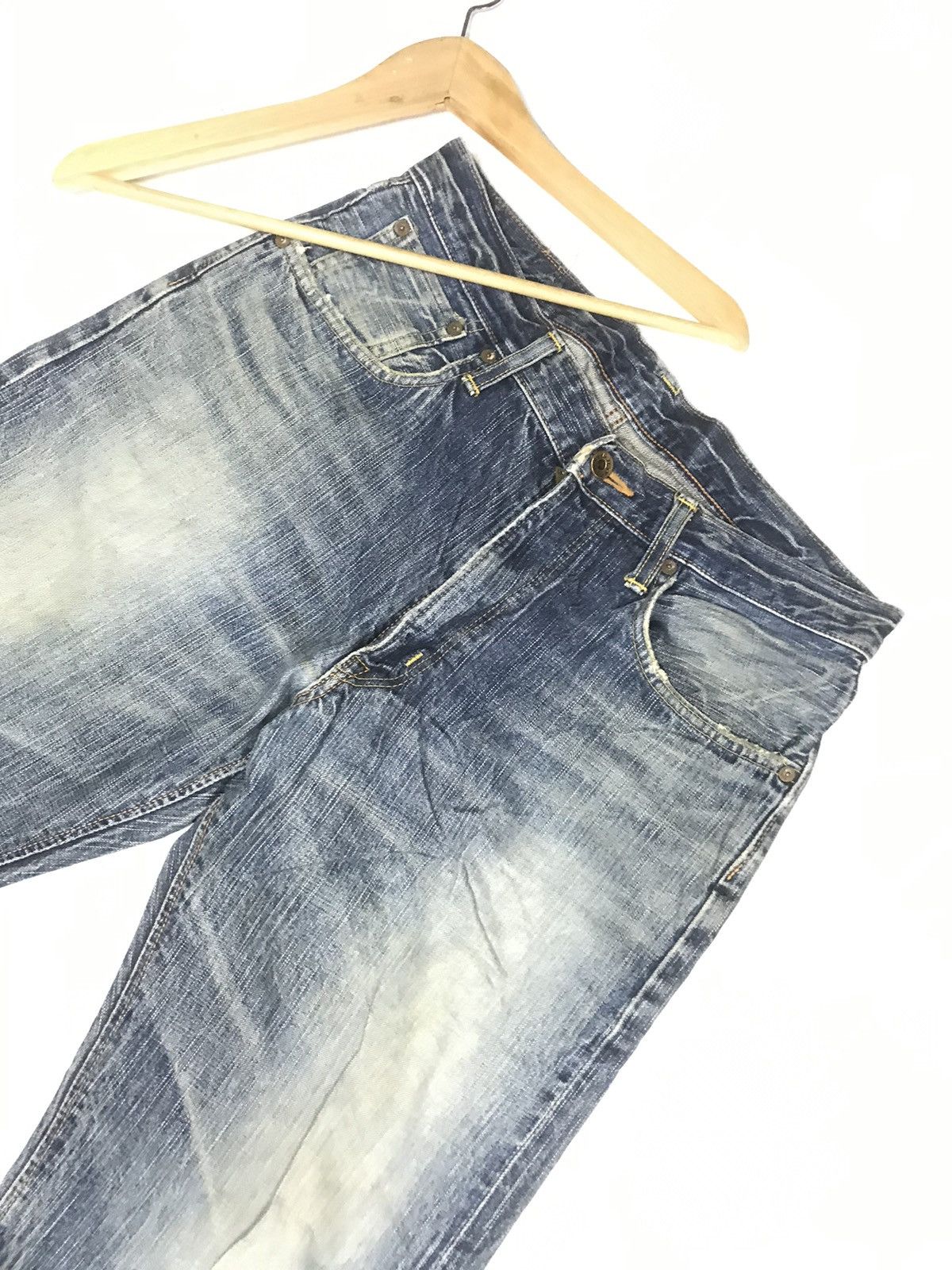 Edwin × Vintage VINTAGE SELVEDGE EDWIN 505zx DISTRESSED DENIM Size US 32 / EU 48 - 8 Thumbnail