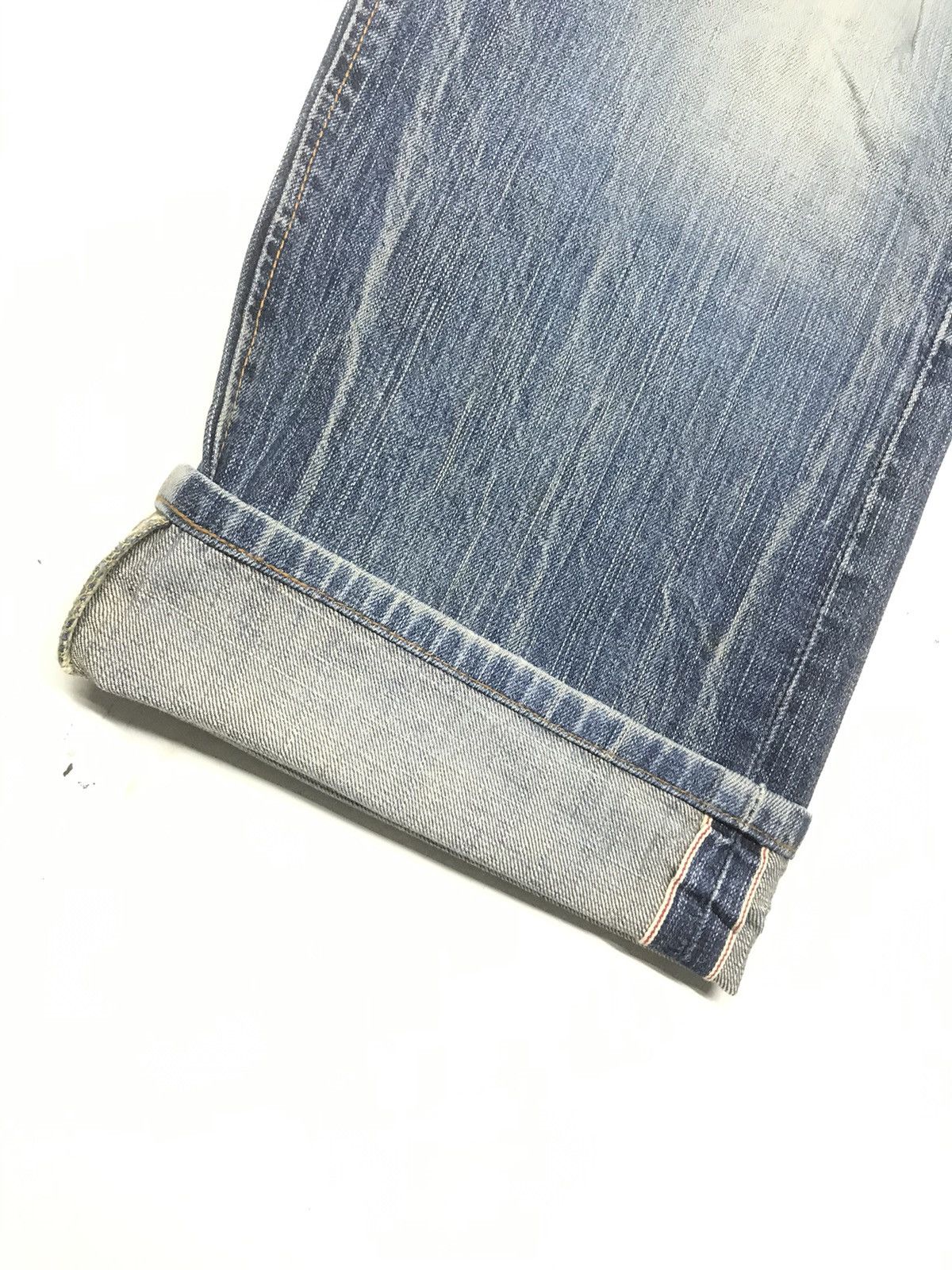 Edwin × Vintage VINTAGE SELVEDGE EDWIN 505zx DISTRESSED DENIM Size US 32 / EU 48 - 5 Thumbnail