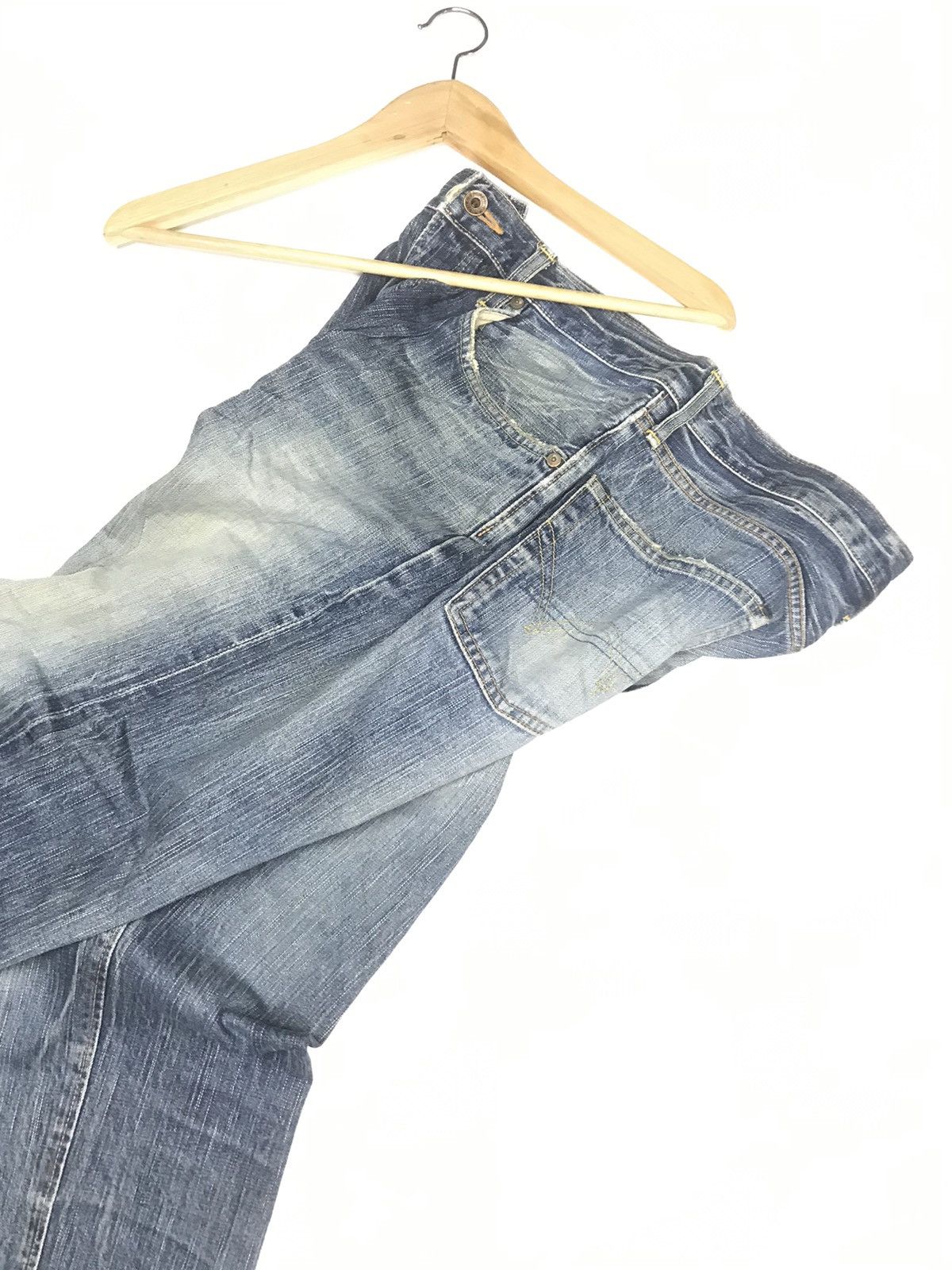 Edwin × Vintage VINTAGE SELVEDGE EDWIN 505zx DISTRESSED DENIM Size US 32 / EU 48 - 17 Thumbnail