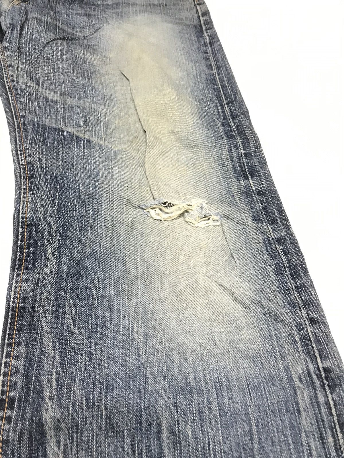 Edwin × Vintage VINTAGE SELVEDGE EDWIN 505zx DISTRESSED DENIM Size US 32 / EU 48 - 6 Thumbnail