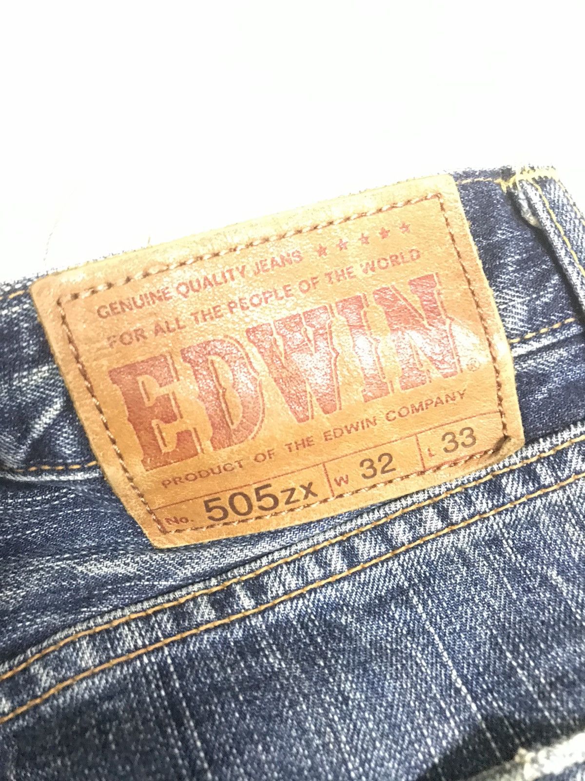 Edwin × Vintage VINTAGE SELVEDGE EDWIN 505zx DISTRESSED DENIM Size US 32 / EU 48 - 3 Thumbnail