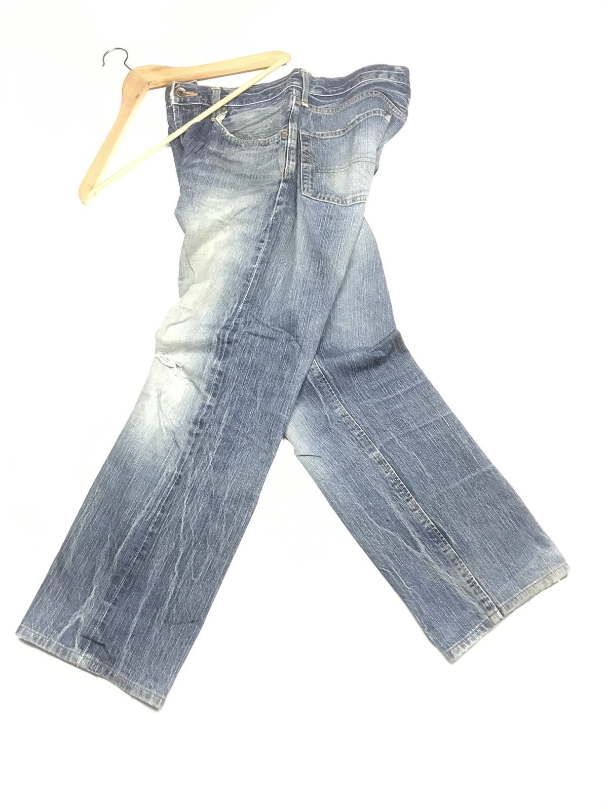 Edwin × Vintage VINTAGE SELVEDGE EDWIN 505zx DISTRESSED DENIM Size US 32 / EU 48 - 16 Thumbnail