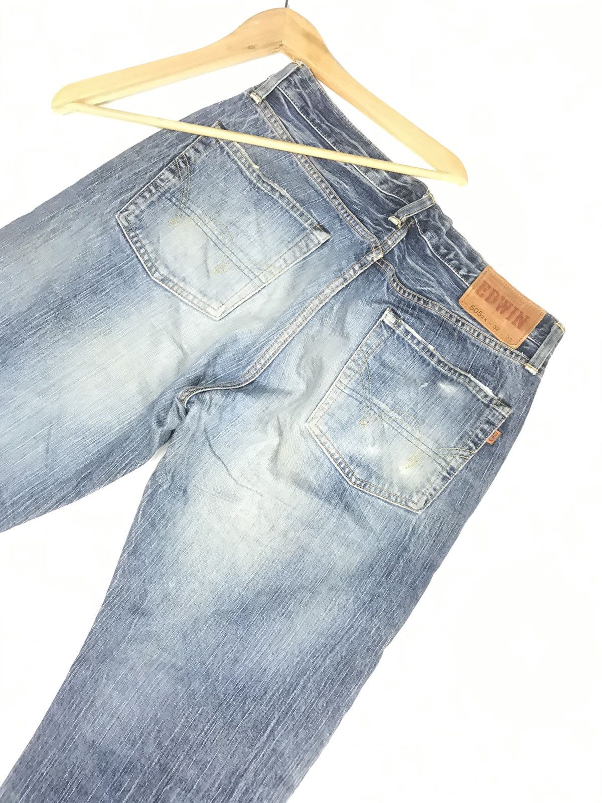 Edwin × Vintage VINTAGE SELVEDGE EDWIN 505zx DISTRESSED DENIM Size US 32 / EU 48 - 2 Thumbnail