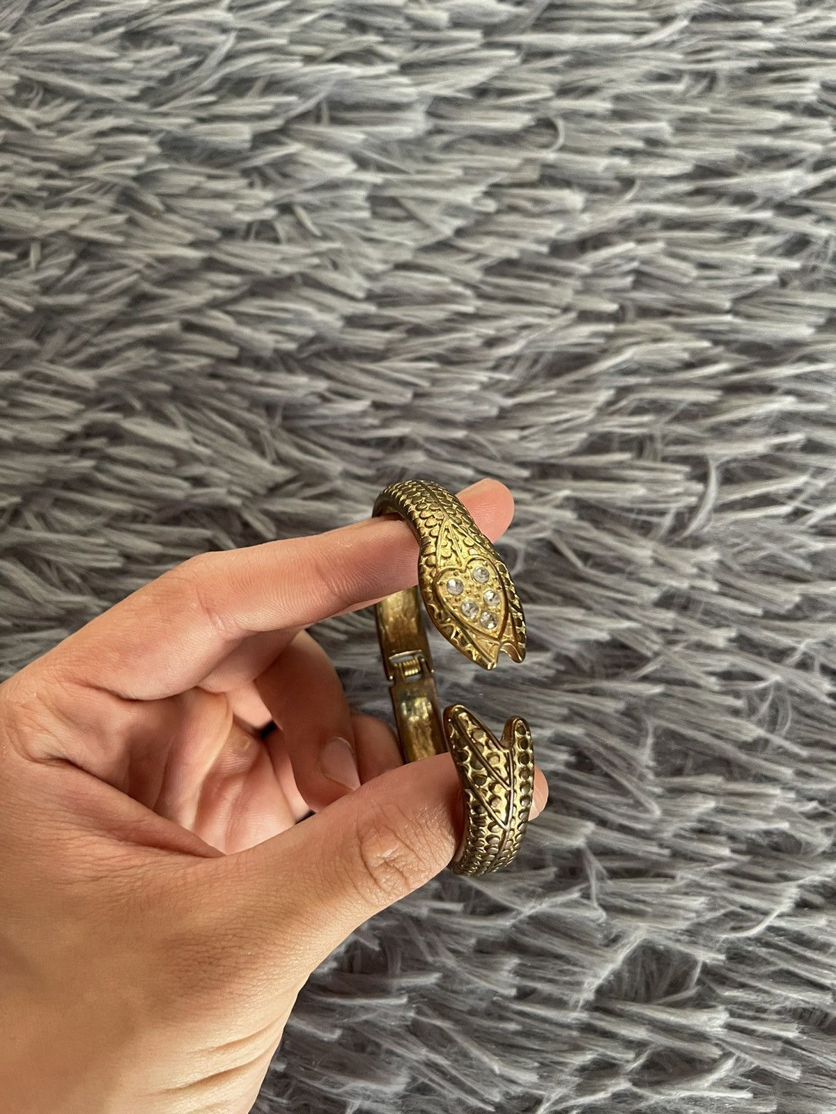 Japanese Brand × Vintage Avant garde snake with gamestones Y2K vintage bracelet Size ONE SIZE - 6 Thumbnail