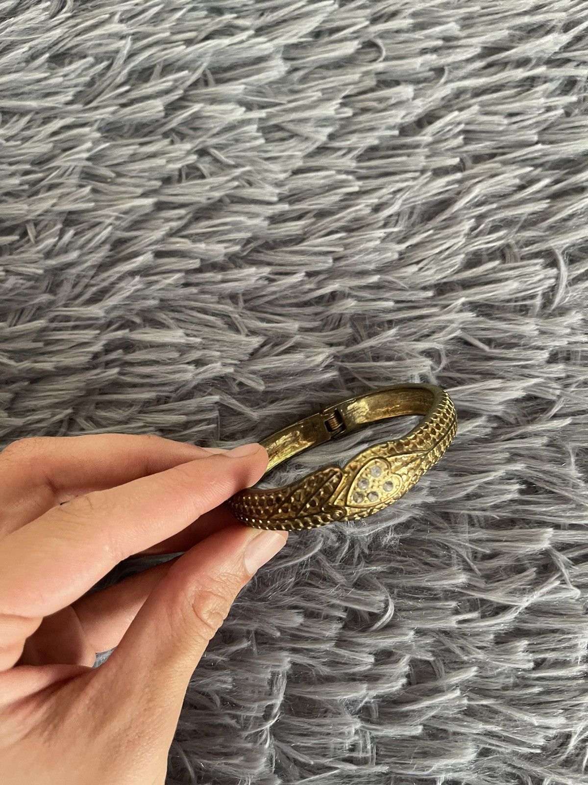 Japanese Brand × Vintage Avant garde snake with gamestones Y2K vintage bracelet Size ONE SIZE - 4 Thumbnail