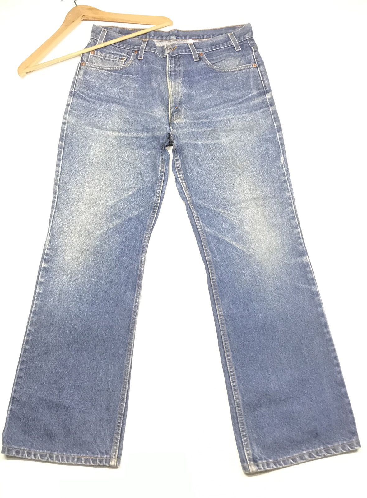 Levi's × Vintage VINTAGE 90s LEVIS 517 BOOT CUT BLUE WASH DISTRESSED DENIM Size US 36 / EU 52 - 9 Thumbnail