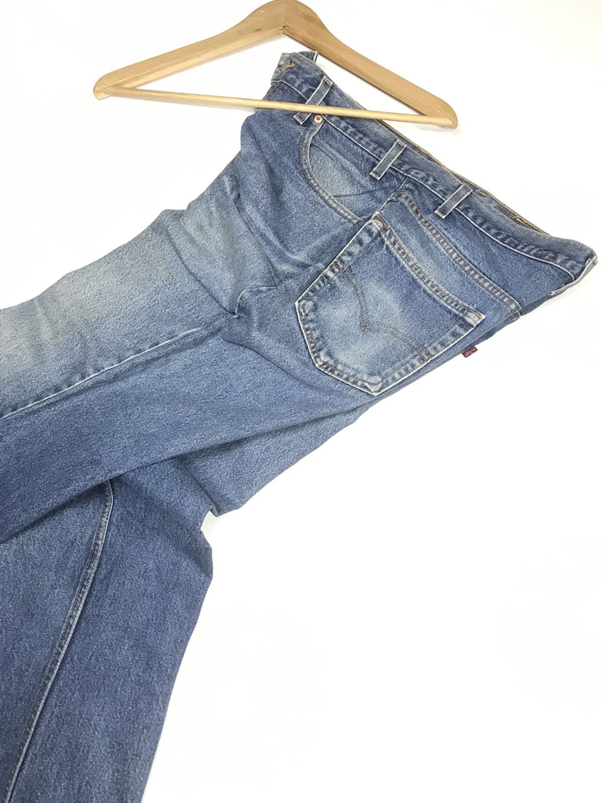 Levi's × Vintage VINTAGE 90s LEVIS 517 BOOT CUT BLUE WASH DISTRESSED DENIM Size US 36 / EU 52 - 8 Thumbnail