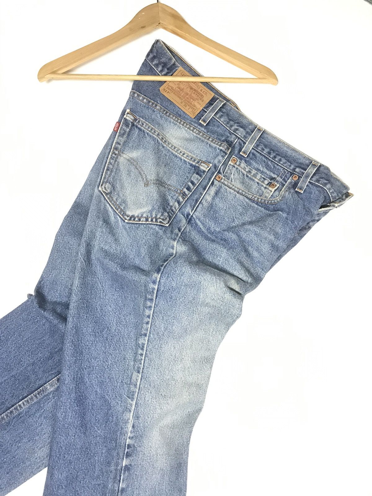 Levi's × Vintage VINTAGE 90s LEVIS 517 BOOT CUT BLUE WASH DISTRESSED DENIM Size US 36 / EU 52 - 6 Thumbnail