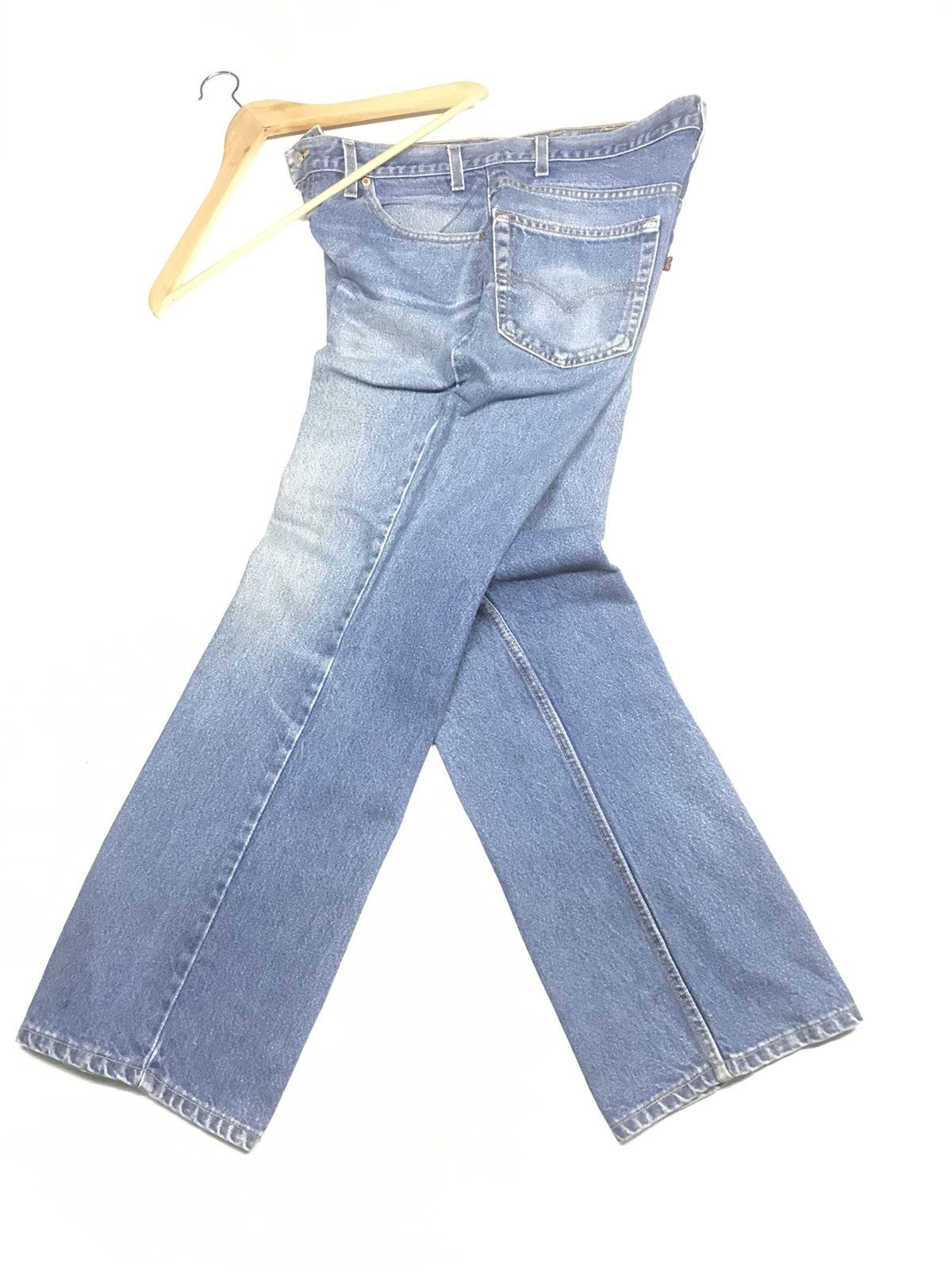 Levi's × Vintage VINTAGE 90s LEVIS 517 BOOT CUT BLUE WASH DISTRESSED DENIM Size US 36 / EU 52 - 7 Thumbnail