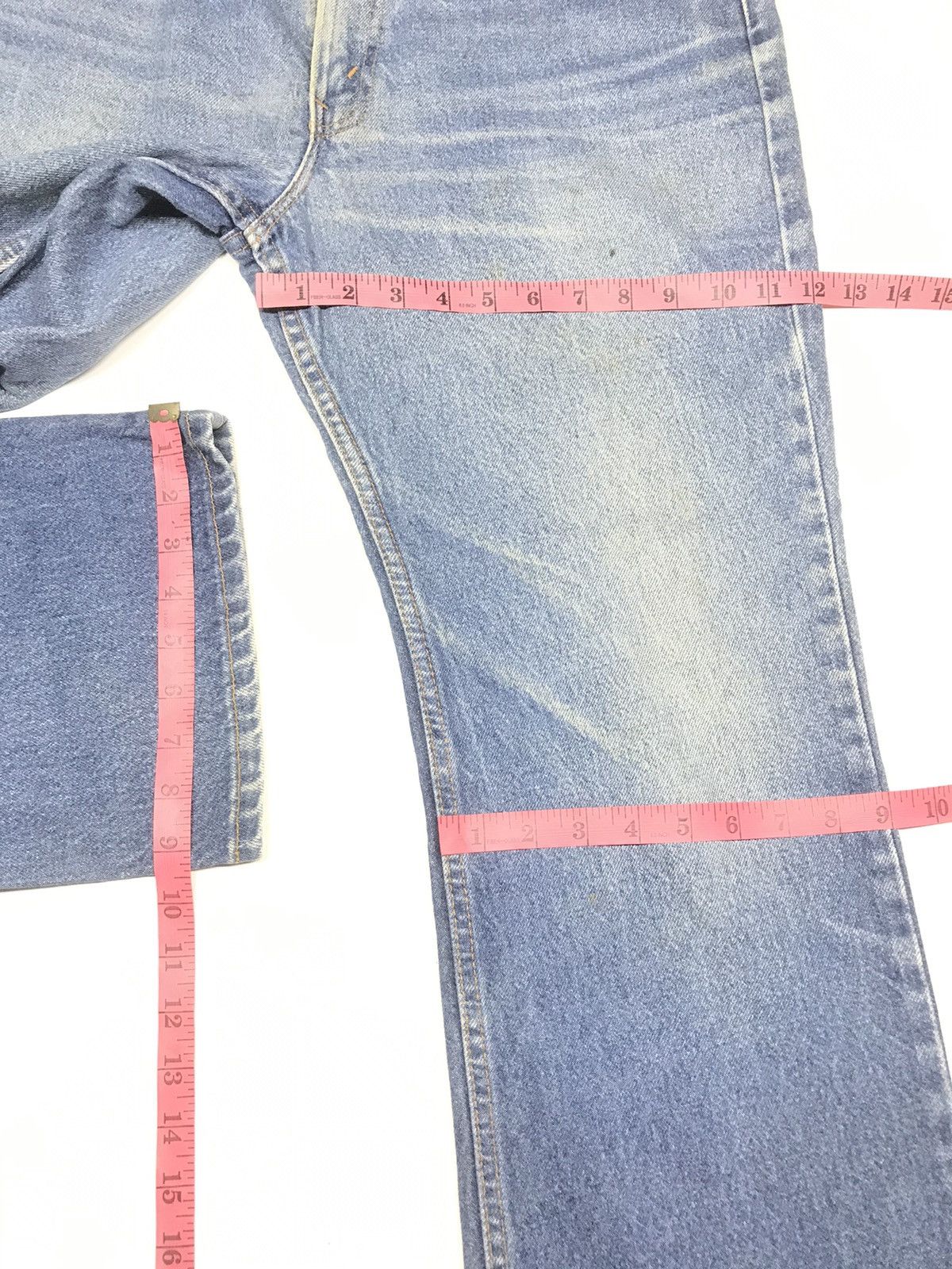 Levi's × Vintage VINTAGE 90s LEVIS 517 BOOT CUT BLUE WASH DISTRESSED DENIM Size US 36 / EU 52 - 15 Thumbnail