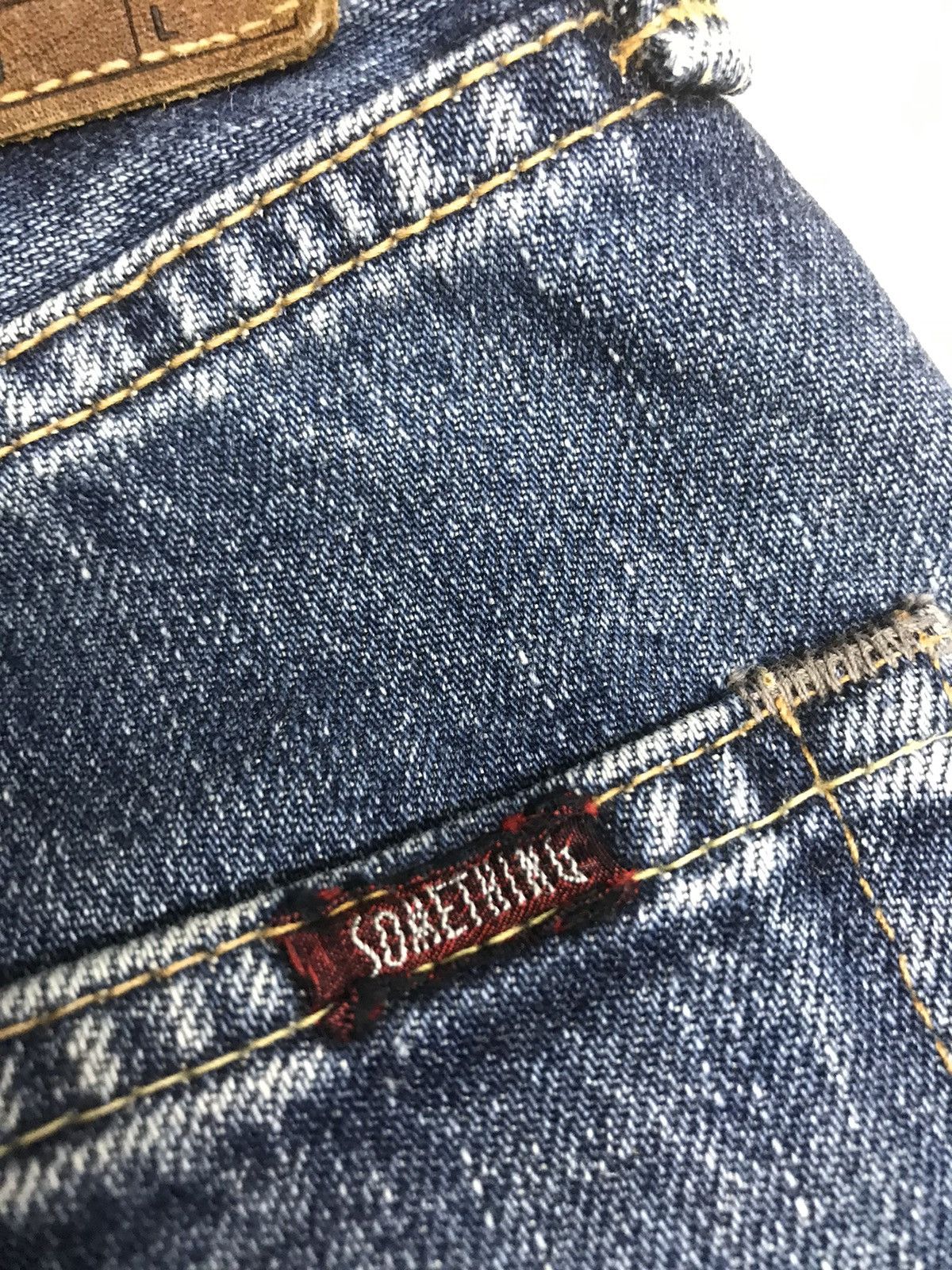 Japanese Brand × Vintage VINTAGE BAGGY SELVEDGE SOMETHING ANKLE CUT DISTRESSED DENIM Size US 29 - 13 Thumbnail