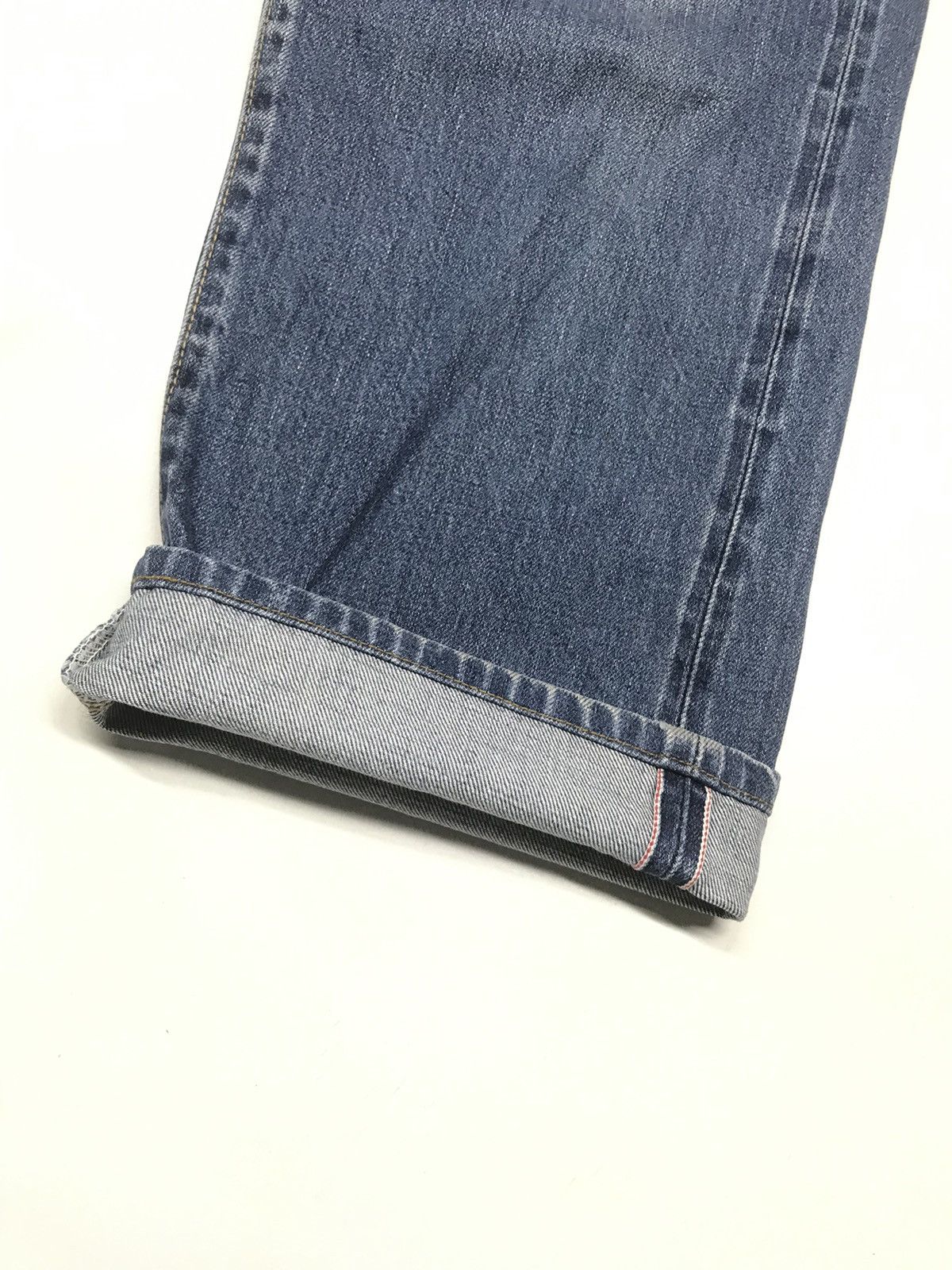 Japanese Brand × Vintage VINTAGE BAGGY SELVEDGE SOMETHING ANKLE CUT DISTRESSED DENIM Size US 29 - 2 Thumbnail