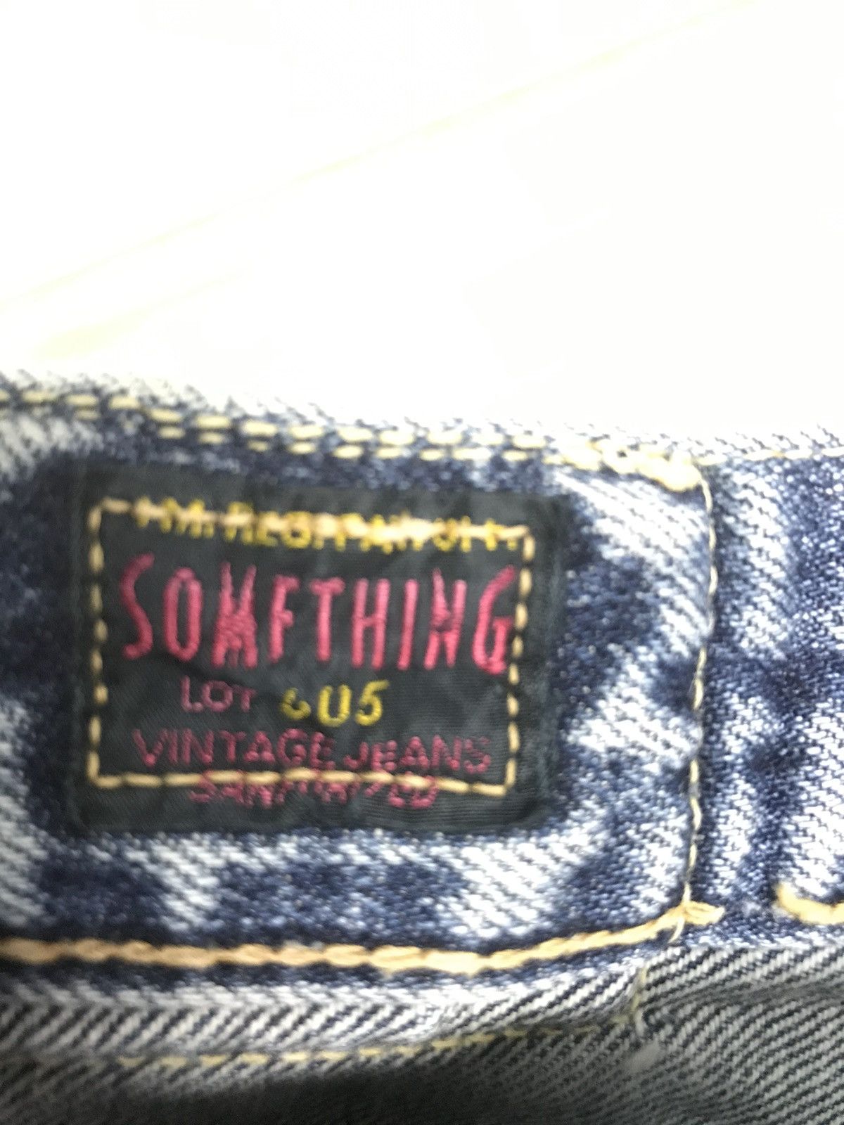 Japanese Brand × Vintage VINTAGE BAGGY SELVEDGE SOMETHING ANKLE CUT DISTRESSED DENIM Size US 29 - 9 Thumbnail
