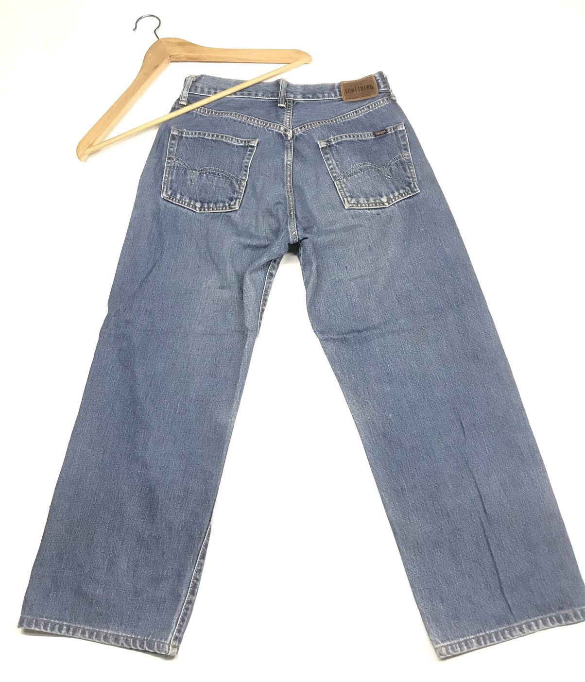 Japanese Brand × Vintage VINTAGE BAGGY SELVEDGE SOMETHING ANKLE CUT DISTRESSED DENIM Size US 29 - 10 Thumbnail