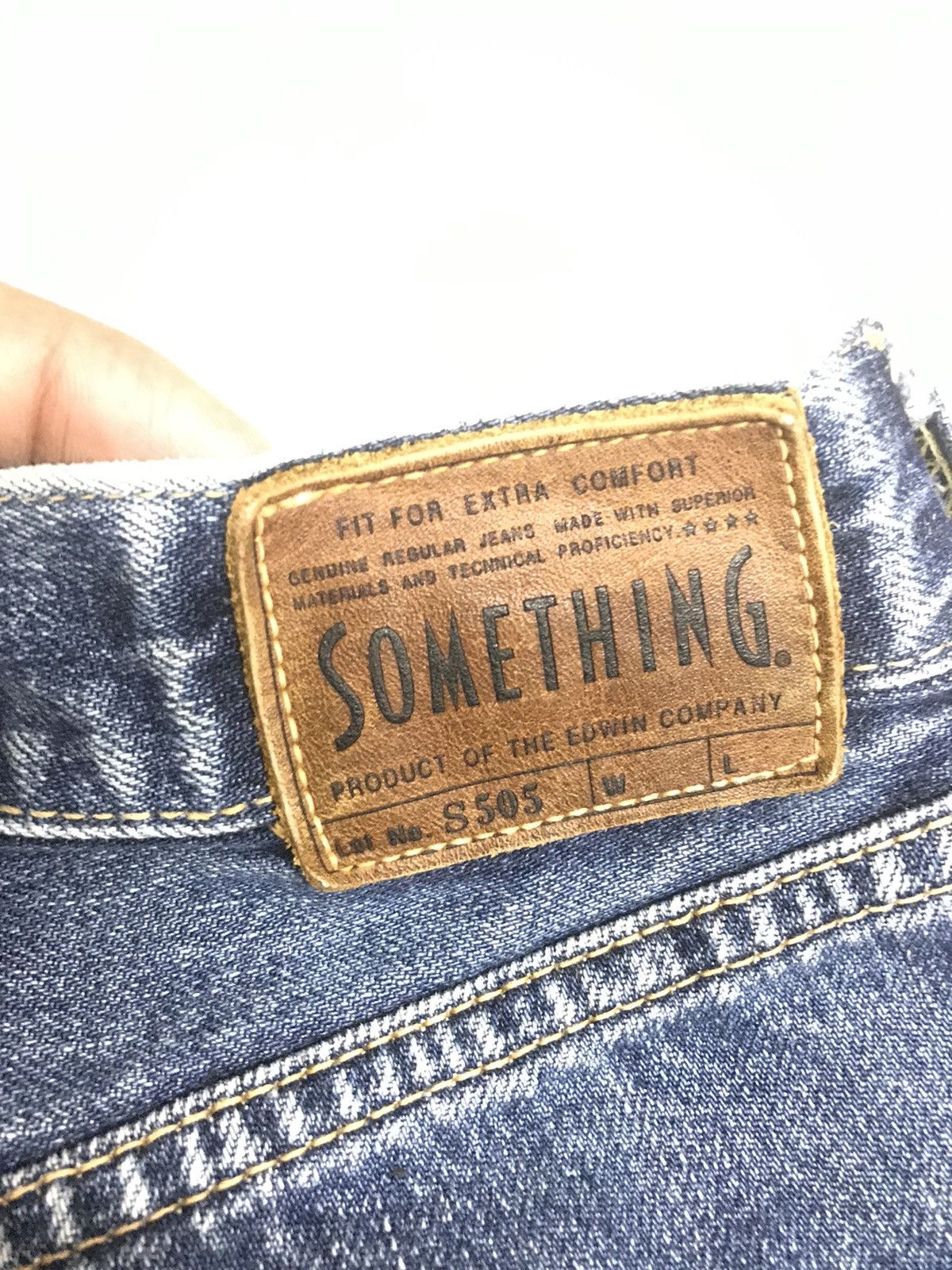 Japanese Brand × Vintage VINTAGE BAGGY SELVEDGE SOMETHING ANKLE CUT DISTRESSED DENIM Size US 29 - 12 Thumbnail