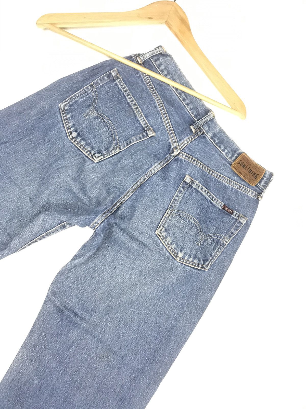 Japanese Brand × Vintage VINTAGE BAGGY SELVEDGE SOMETHING ANKLE CUT DISTRESSED DENIM Size US 29 - 11 Thumbnail