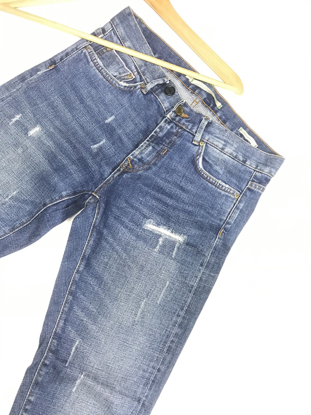 Zara VINTAGE ZARA WOMEN/UNISEX DISTRESSED SELVEDGE DENIM Size US 28 / EU 44 - 3 Thumbnail