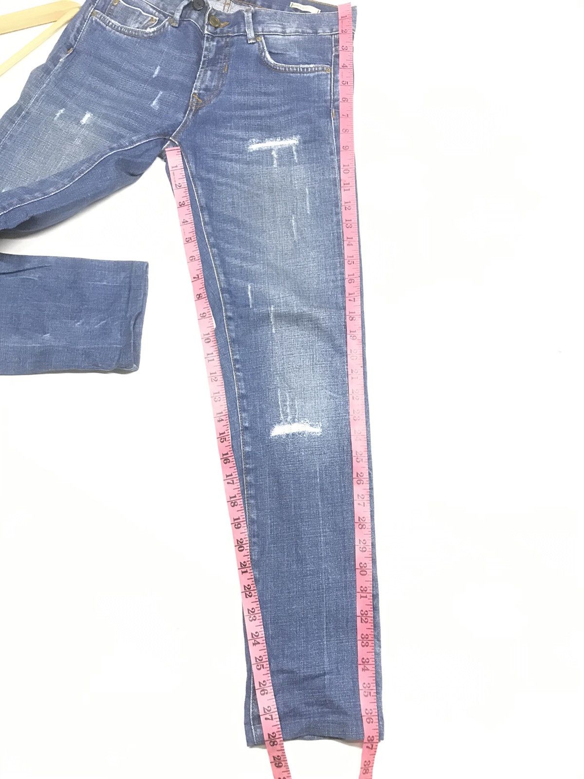 Zara VINTAGE ZARA WOMEN/UNISEX DISTRESSED SELVEDGE DENIM Size US 28 / EU 44 - 25 Thumbnail