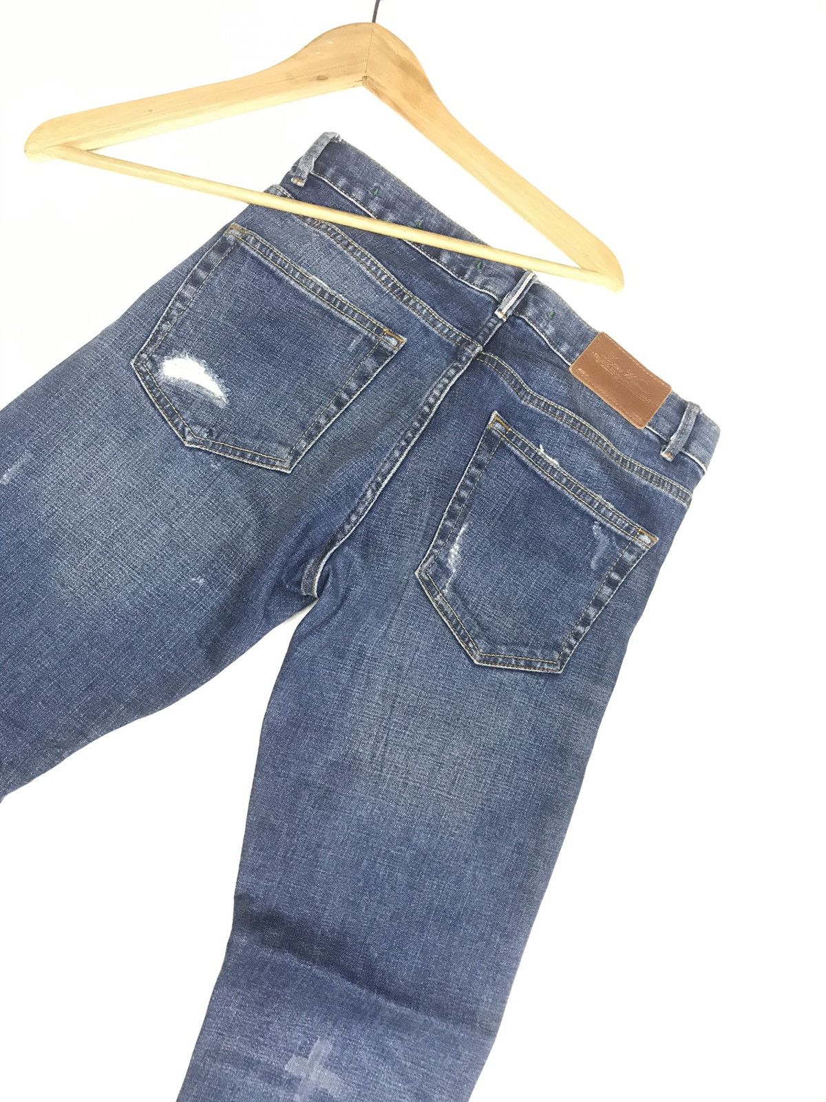 Zara VINTAGE ZARA WOMEN/UNISEX DISTRESSED SELVEDGE DENIM Size US 28 / EU 44 - 17 Thumbnail