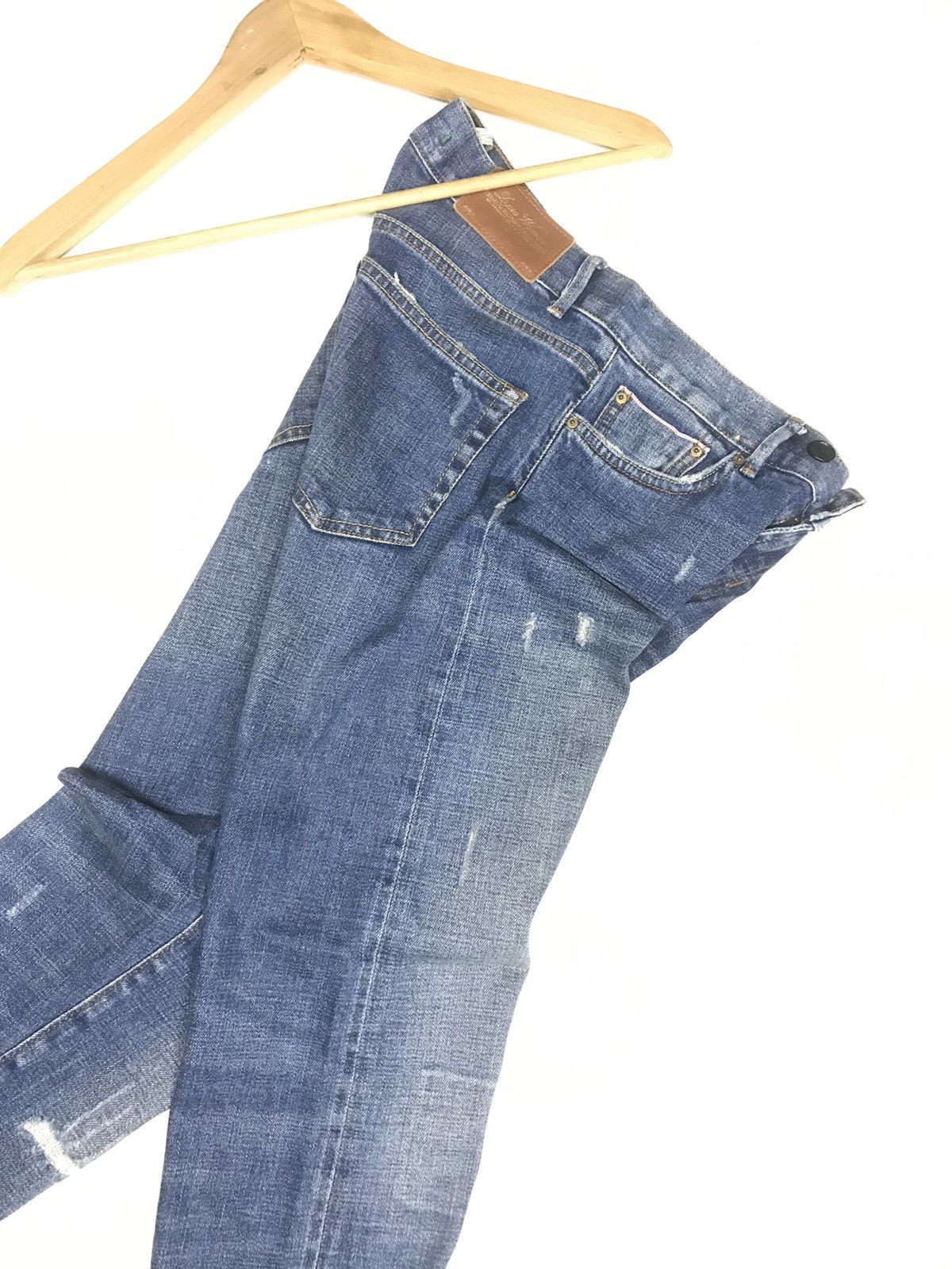 Zara VINTAGE ZARA WOMEN/UNISEX DISTRESSED SELVEDGE DENIM Size US 28 / EU 44 - 20 Thumbnail