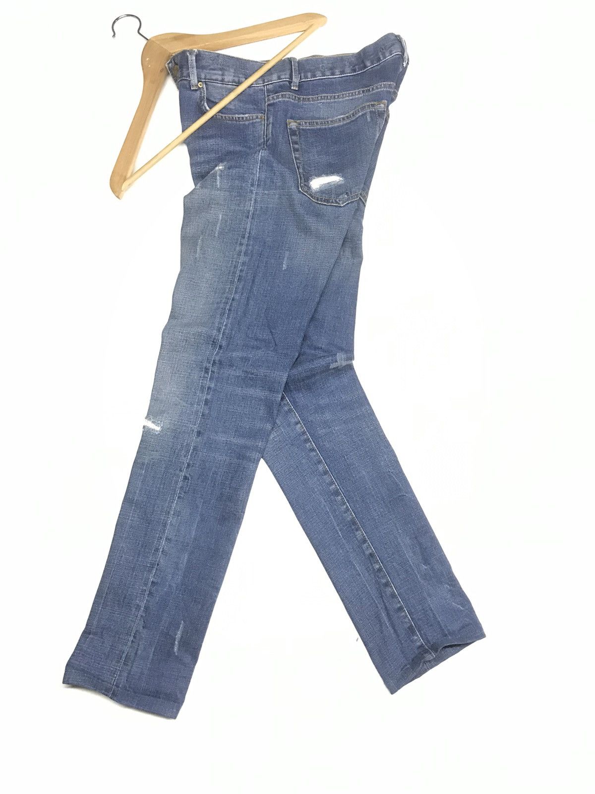 Zara VINTAGE ZARA WOMEN/UNISEX DISTRESSED SELVEDGE DENIM Size US 28 / EU 44 - 21 Thumbnail