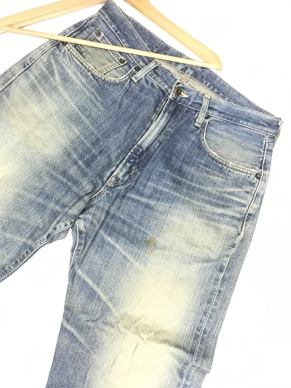 Edwin × Vintage VINTAGE SELVEDGE EDWIN 505 DISTRESSED DENIM Size US 32 / EU 48 - 4 Thumbnail