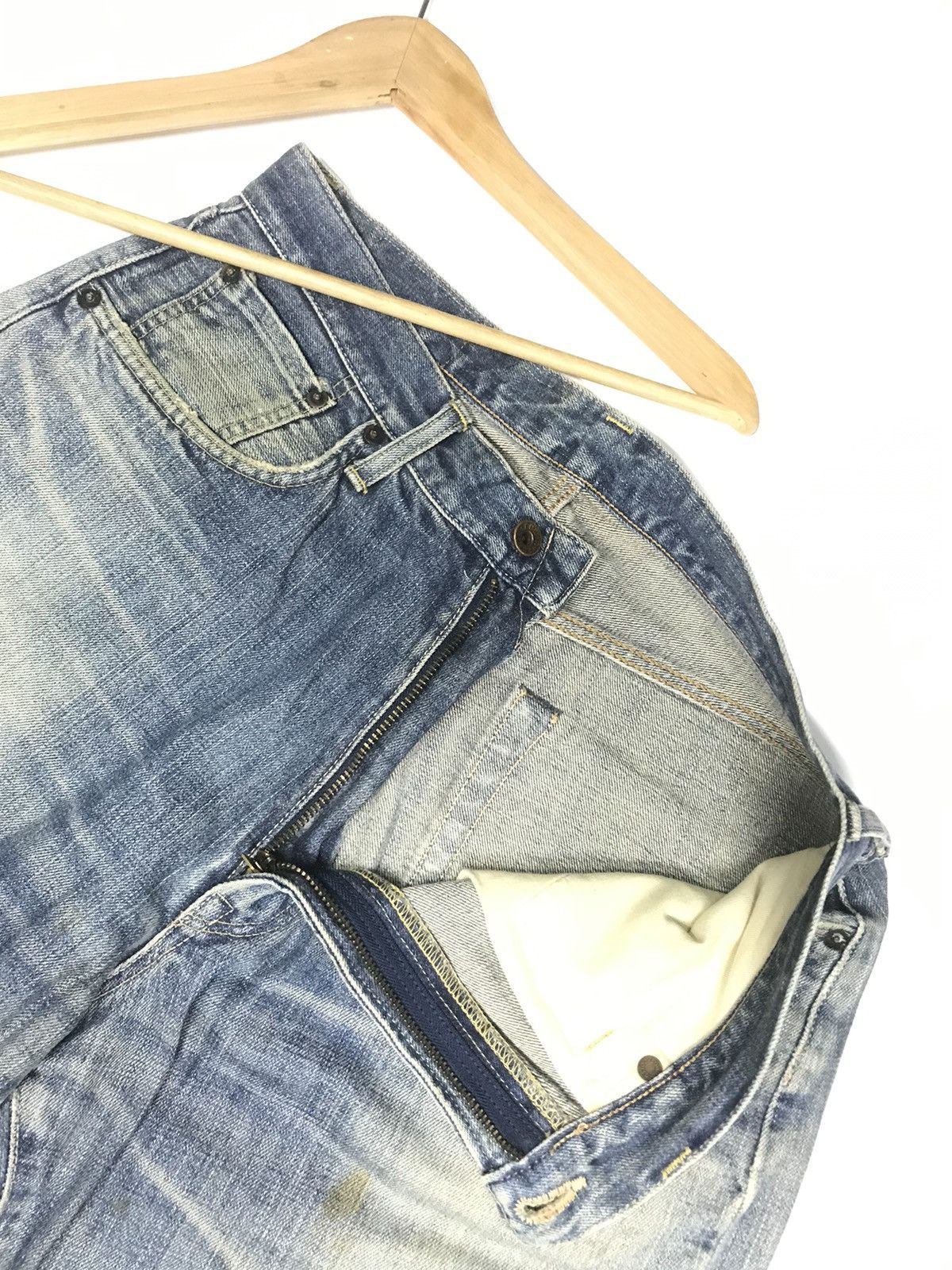 Edwin × Vintage VINTAGE SELVEDGE EDWIN 505 DISTRESSED DENIM Size US 32 / EU 48 - 7 Thumbnail