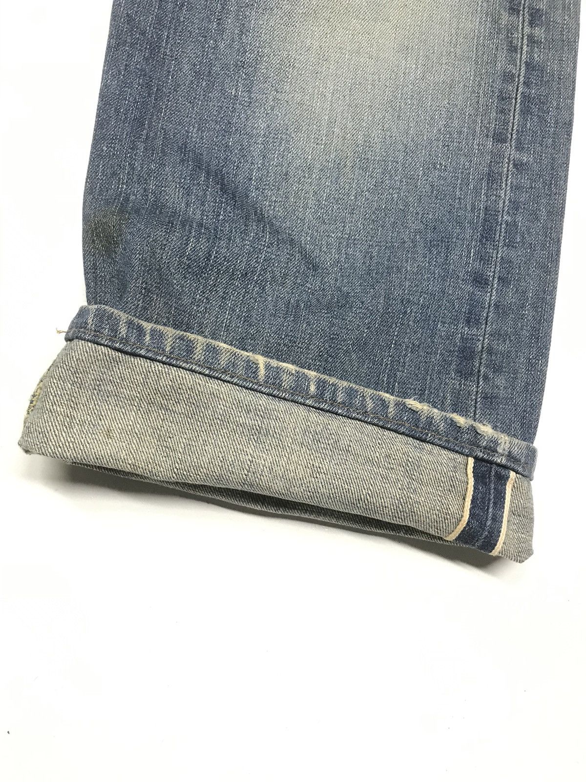 Edwin × Vintage VINTAGE SELVEDGE EDWIN 505 DISTRESSED DENIM Size US 32 / EU 48 - 2 Thumbnail
